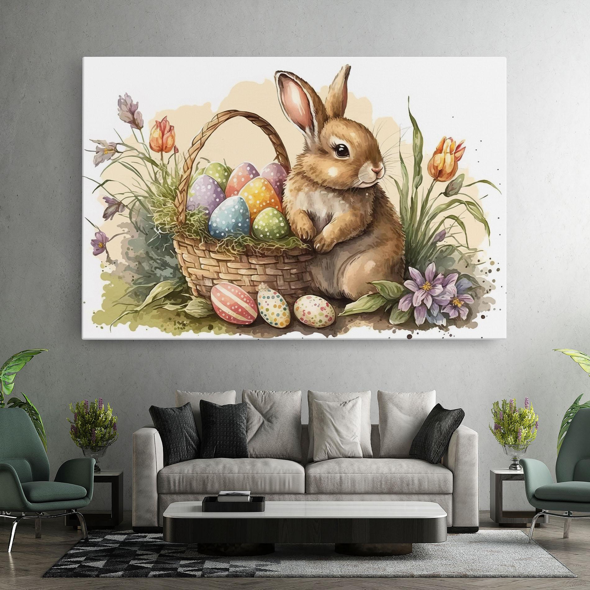 Leinwandbild Eggs Baby Bunny mockup 7