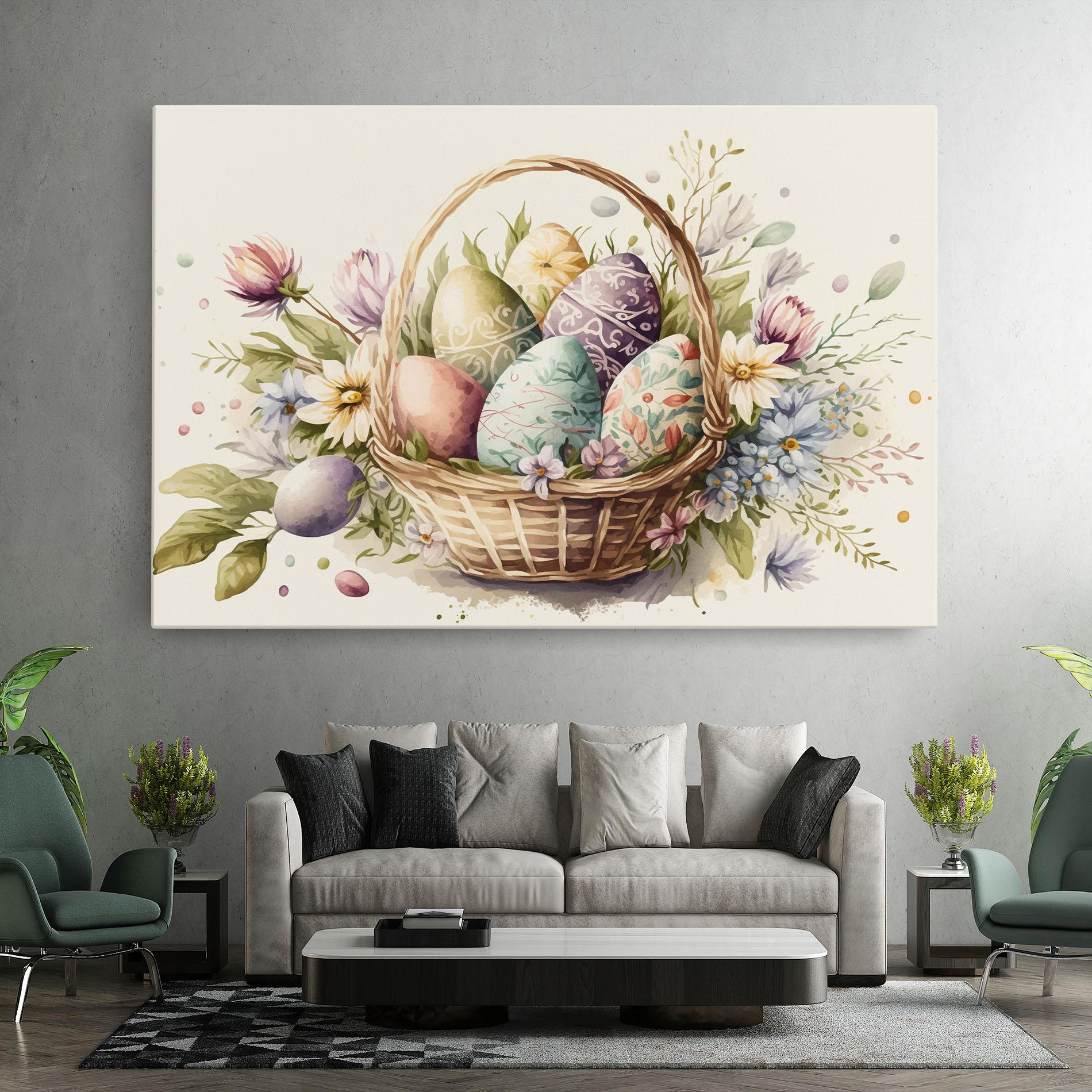 Leinwandbild Eggs Basket mockup 7