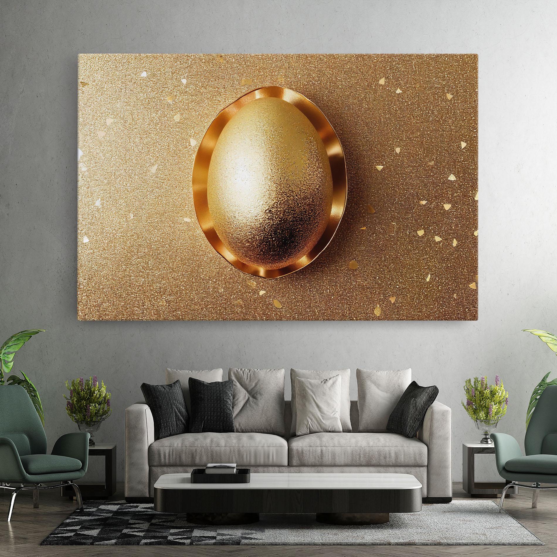 Leinwandbild Golden Egg Chocolate mockup 7