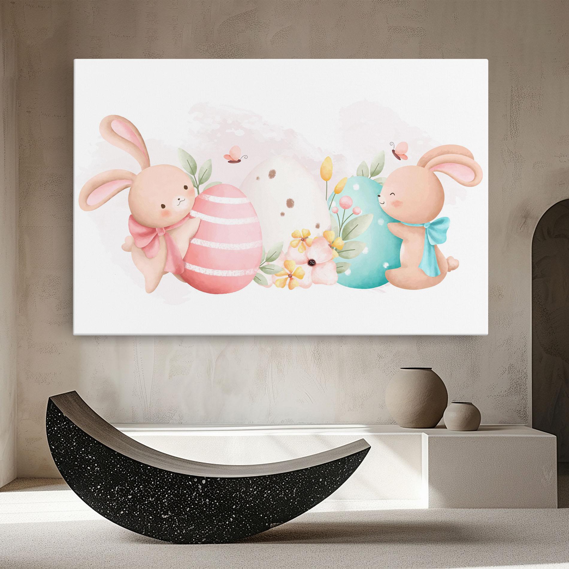 Leinwandbild Cute Bunny Art mockup 8