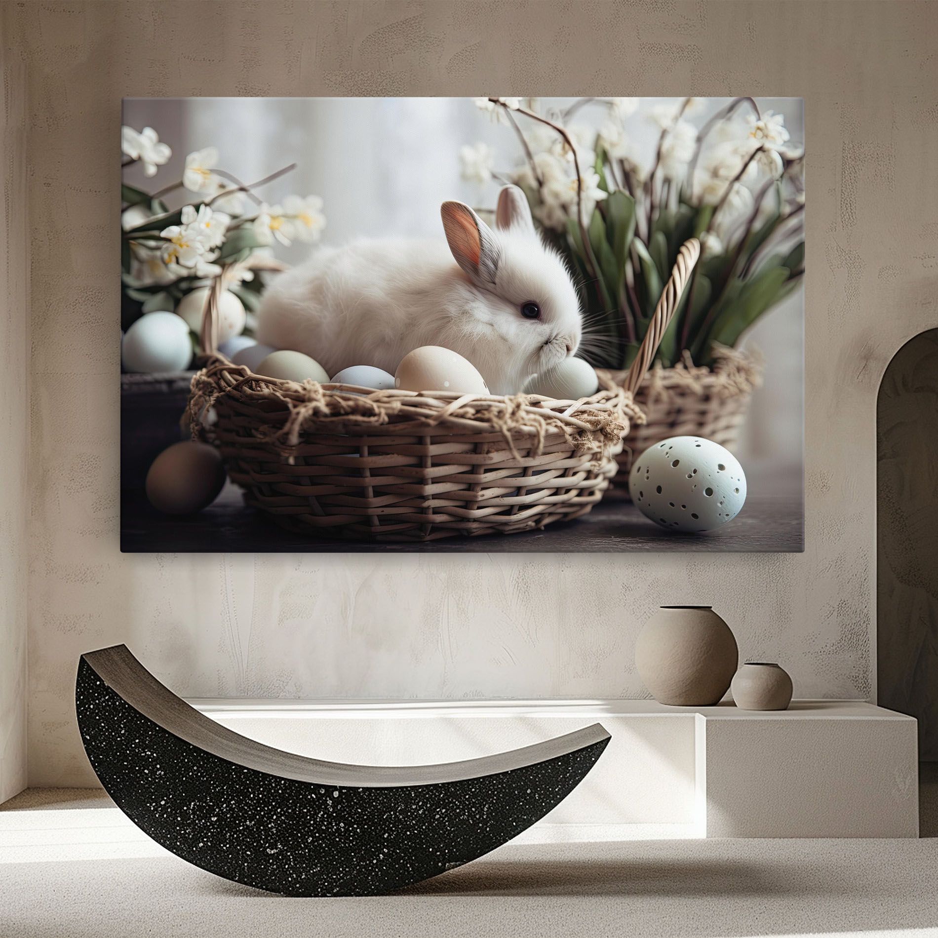 Cute White Easter Eggs mockup 8