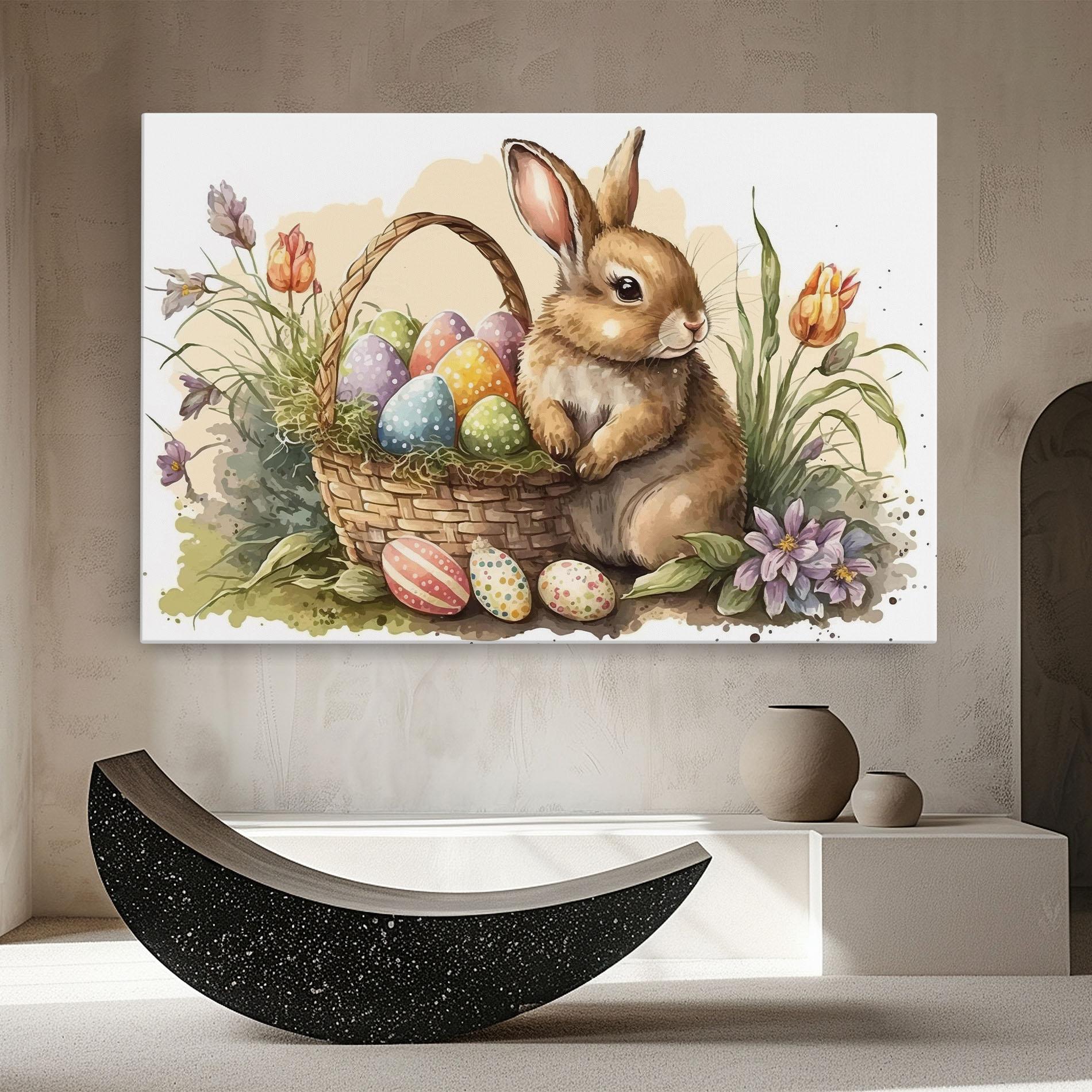 Leinwandbild Eggs Baby Bunny mockup 8