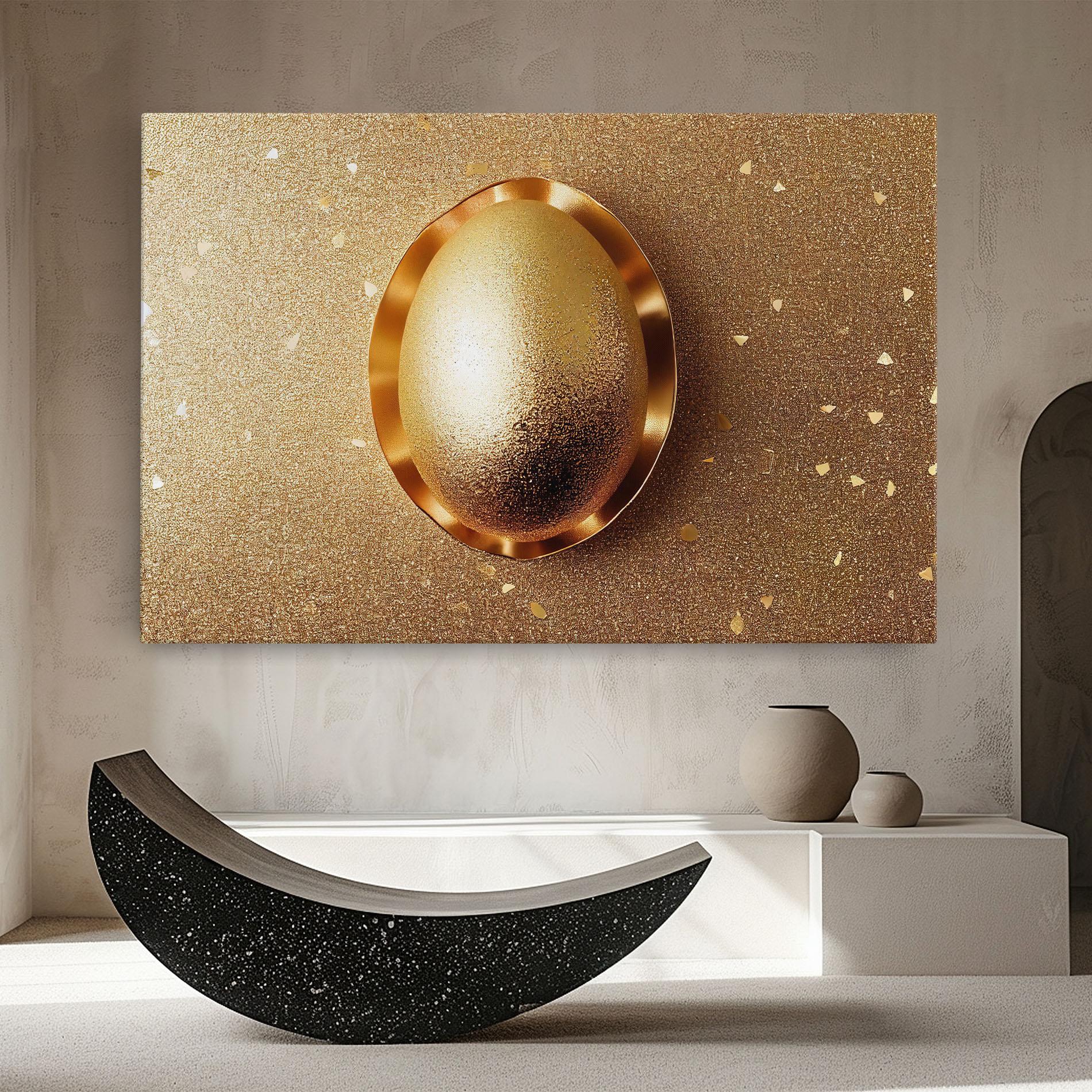 Leinwandbild Golden Egg Chocolate mockup 8