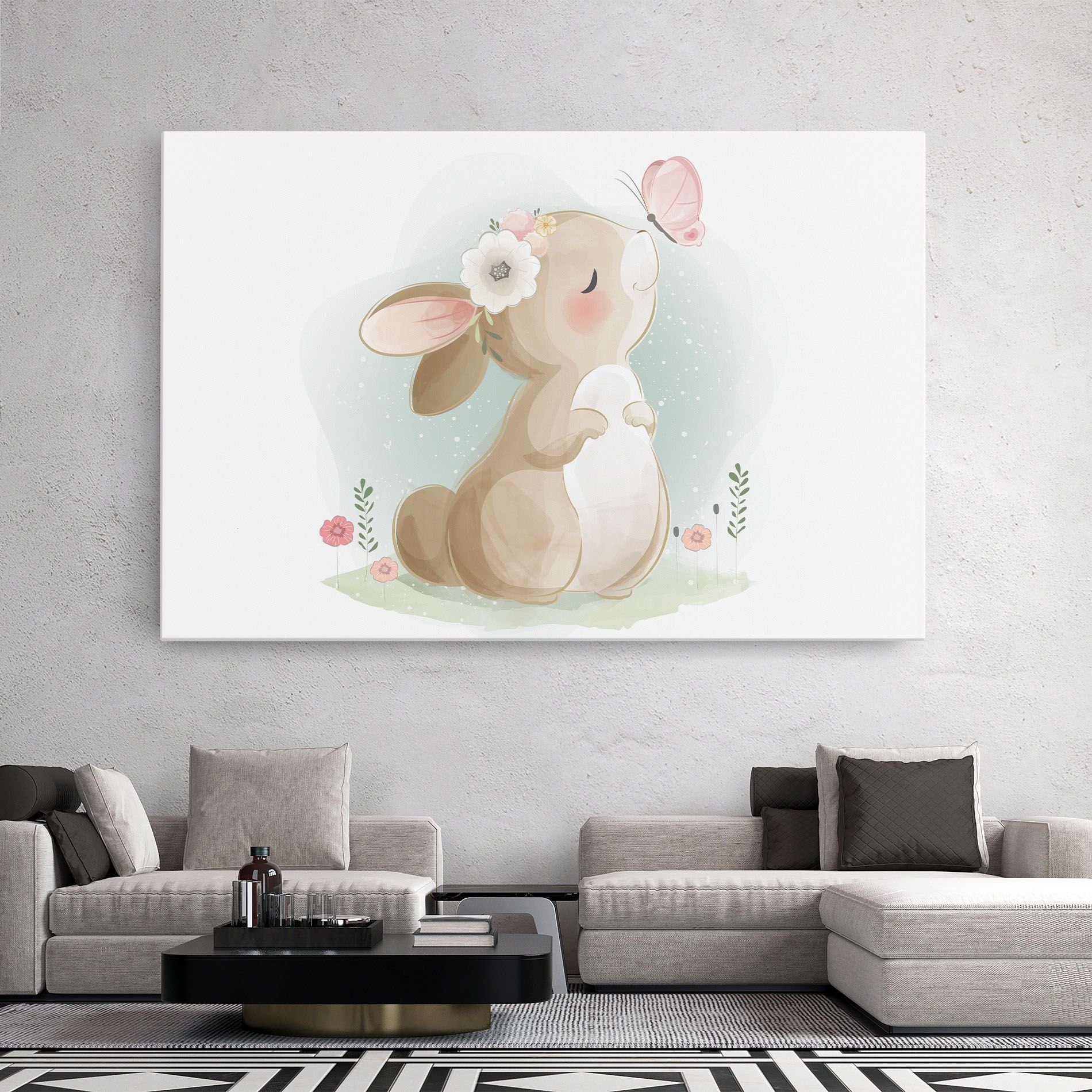 Butterfly On Bunny Nose mockup 2