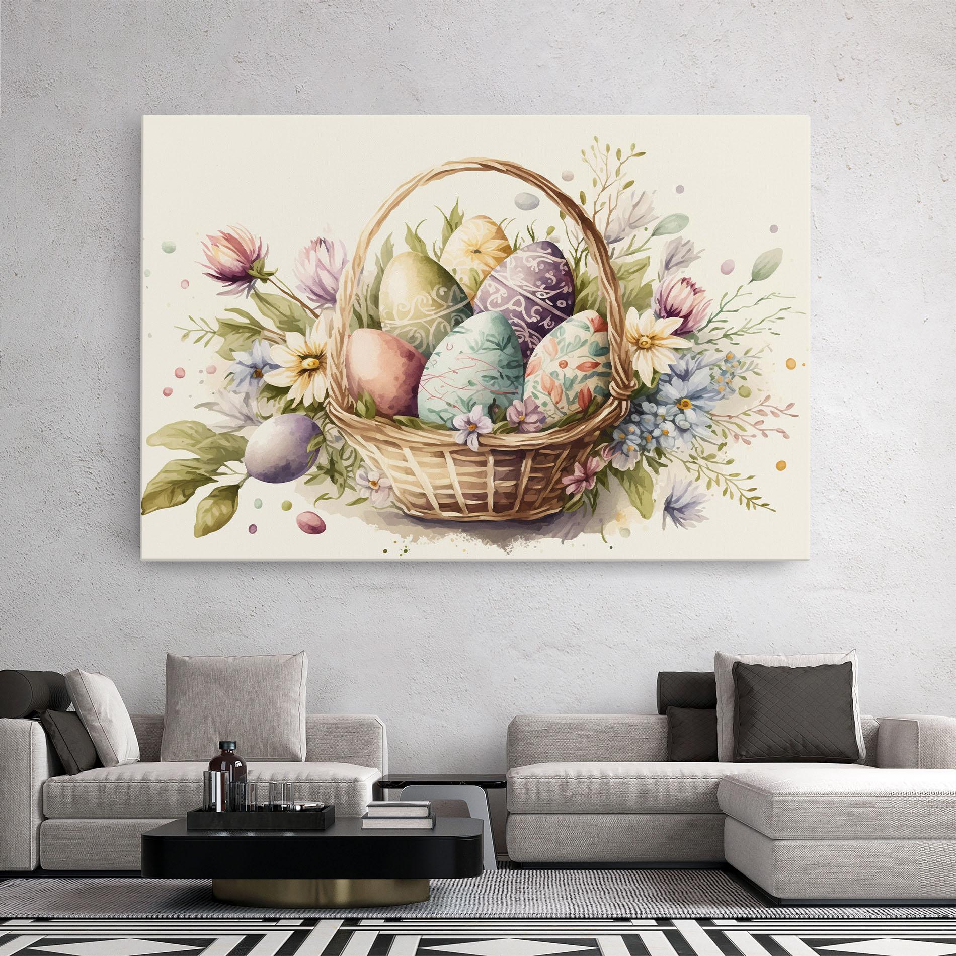 Leinwandbild Eggs Basket mockup 2