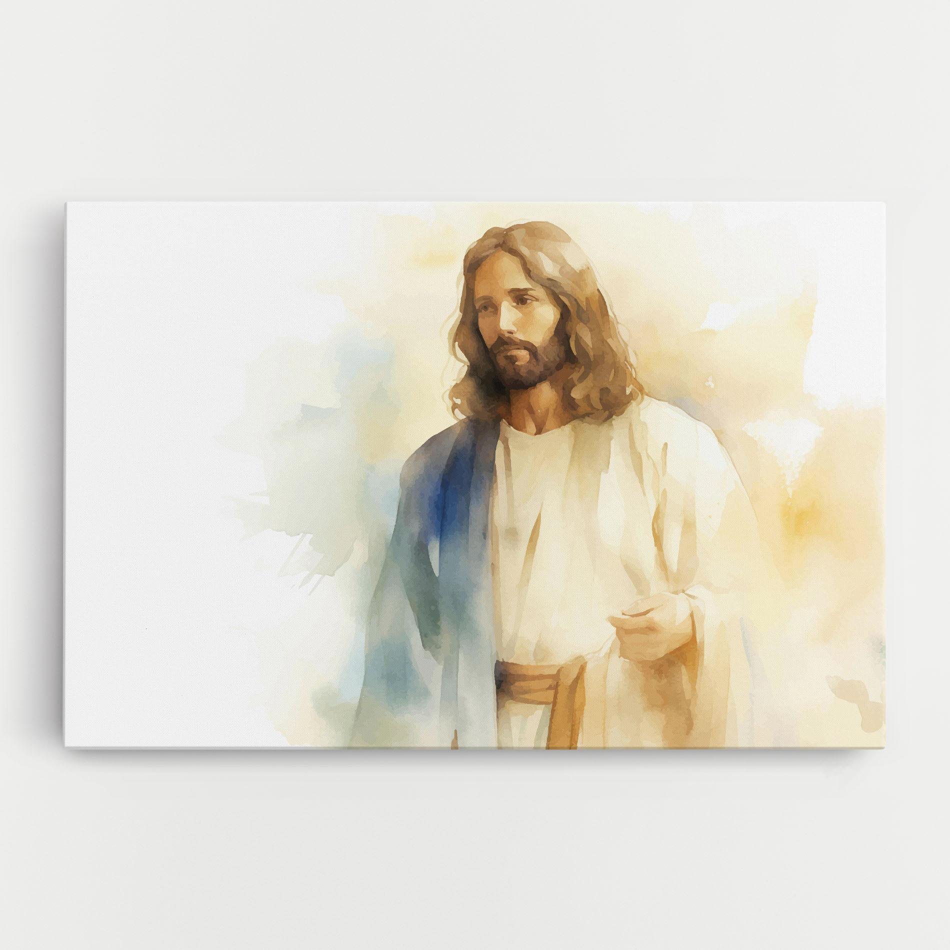 Leinwandbild Jesus Light Art mockup 0