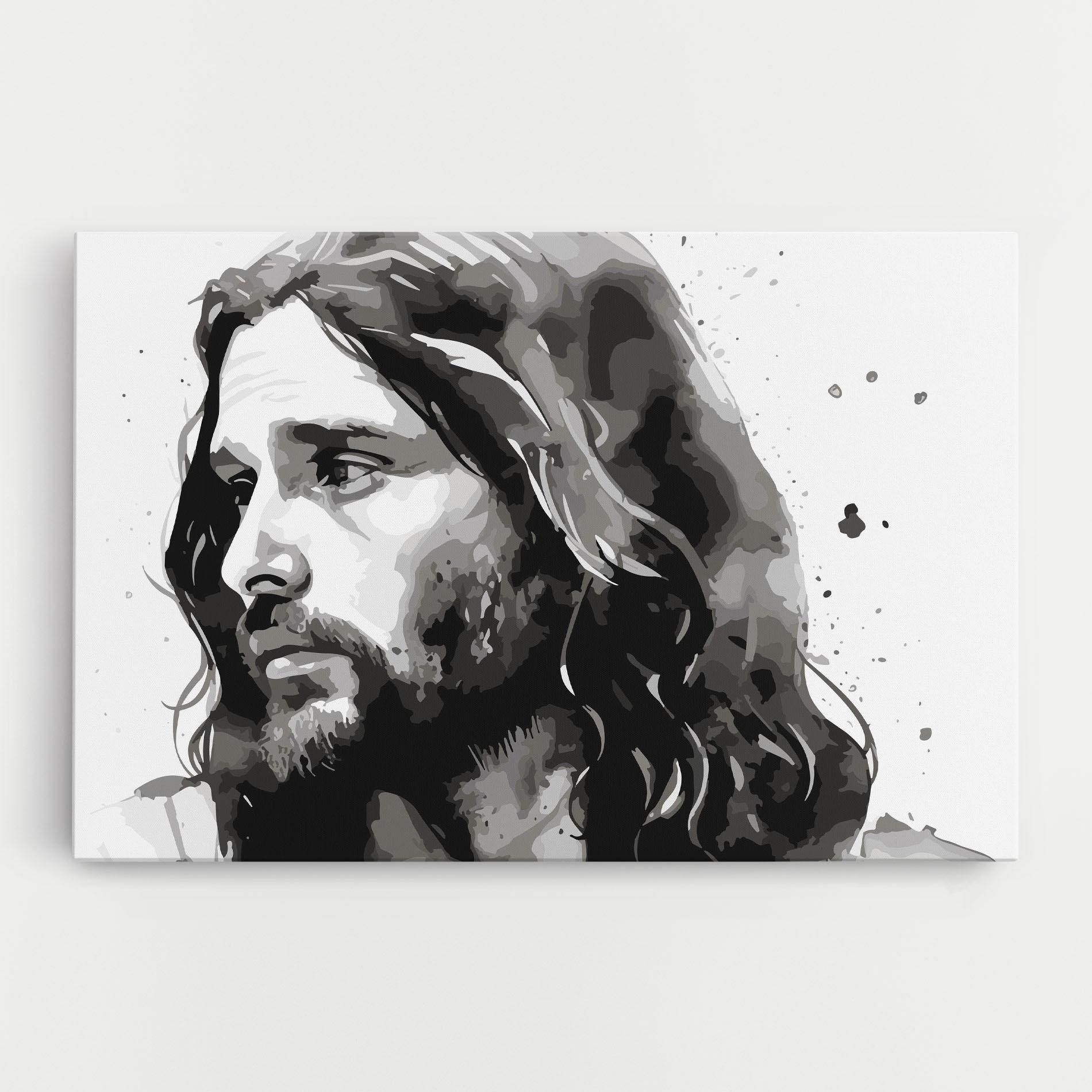 Leinwandbild Jesus Watercolor mockup 0