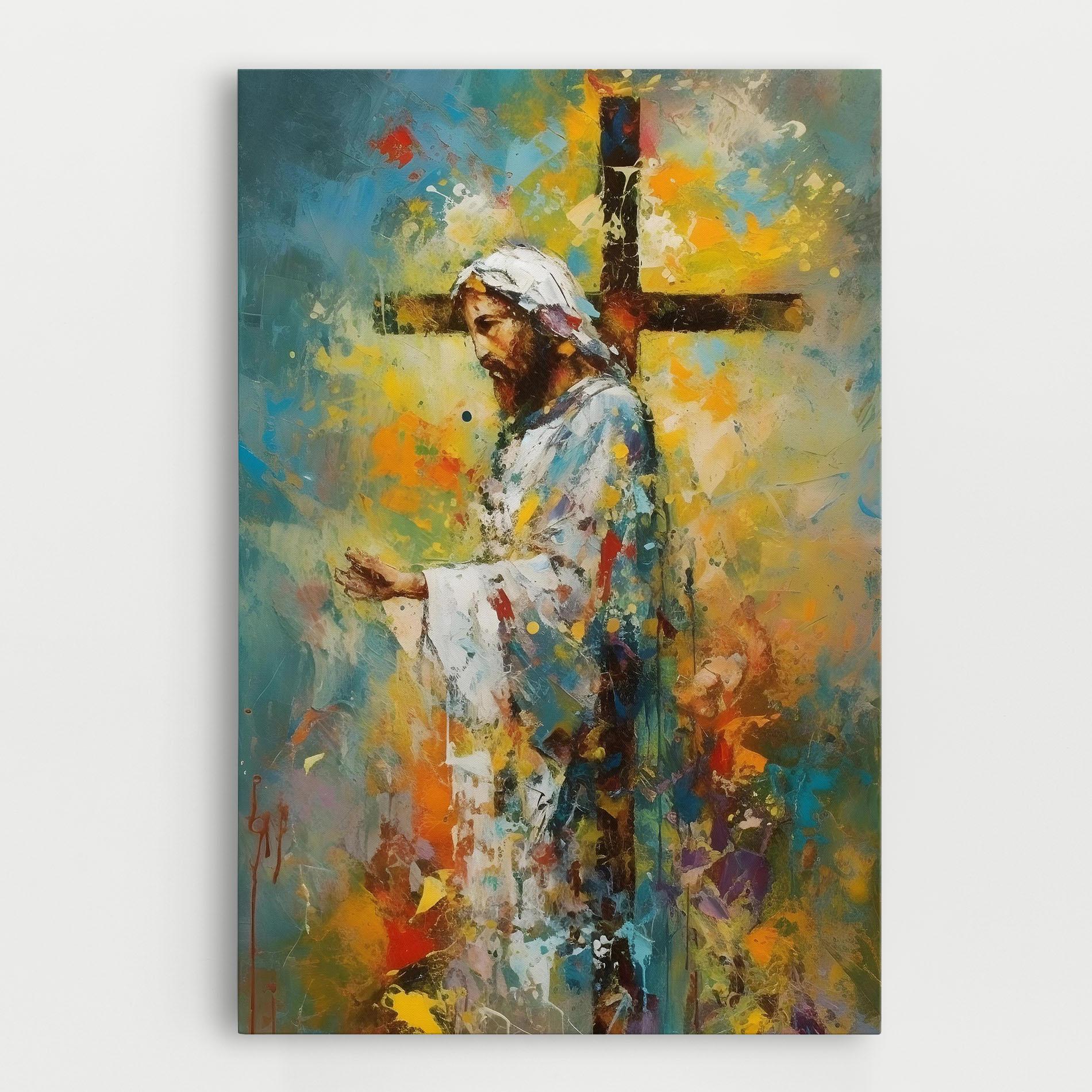 Leinwandbild Christ Art Painting mockup 0