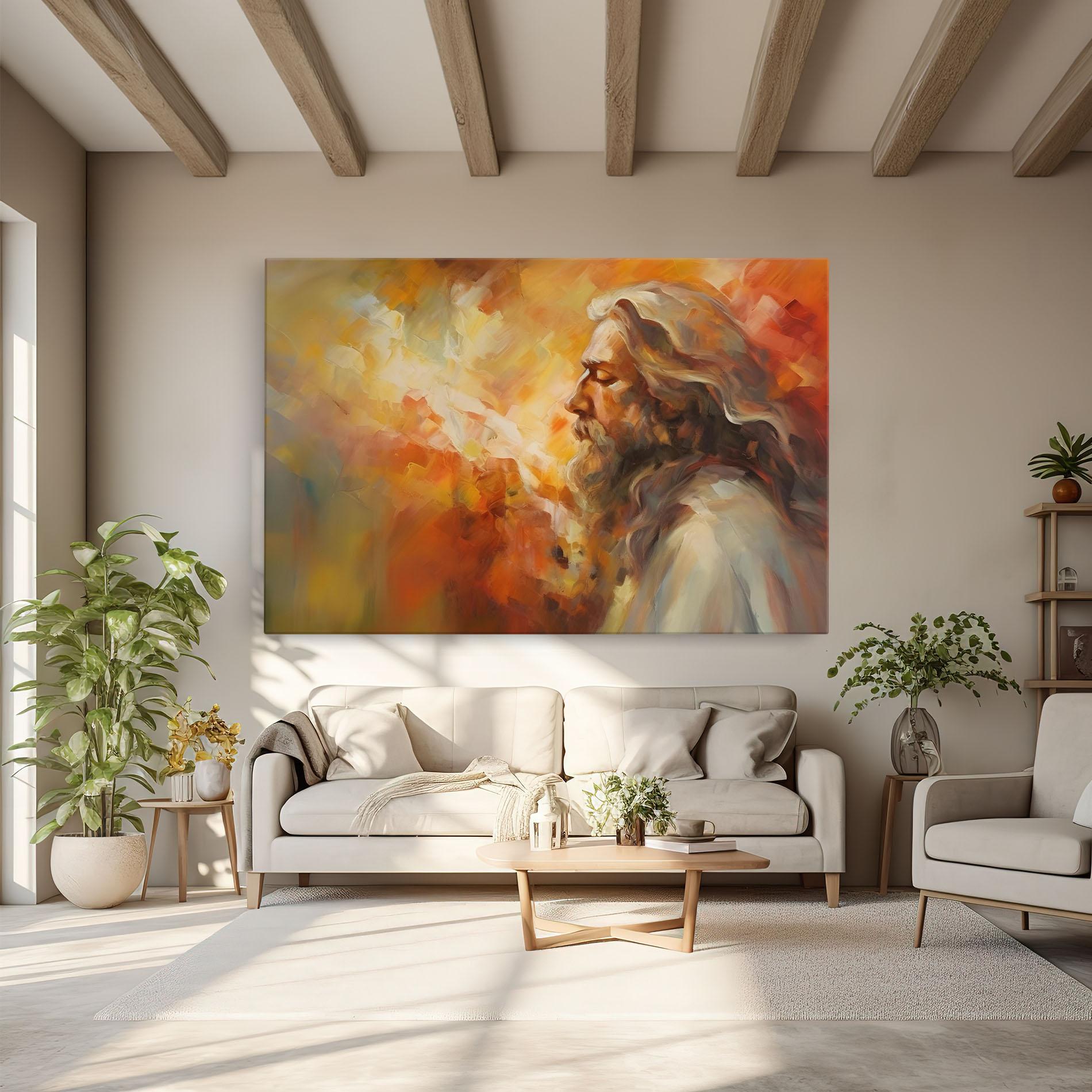 Leinwandbild Christ Oil Painting mockup 6