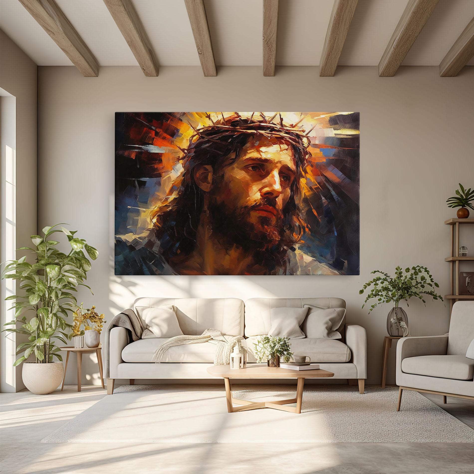 Leinwandbild Jesus Crown mockup 6