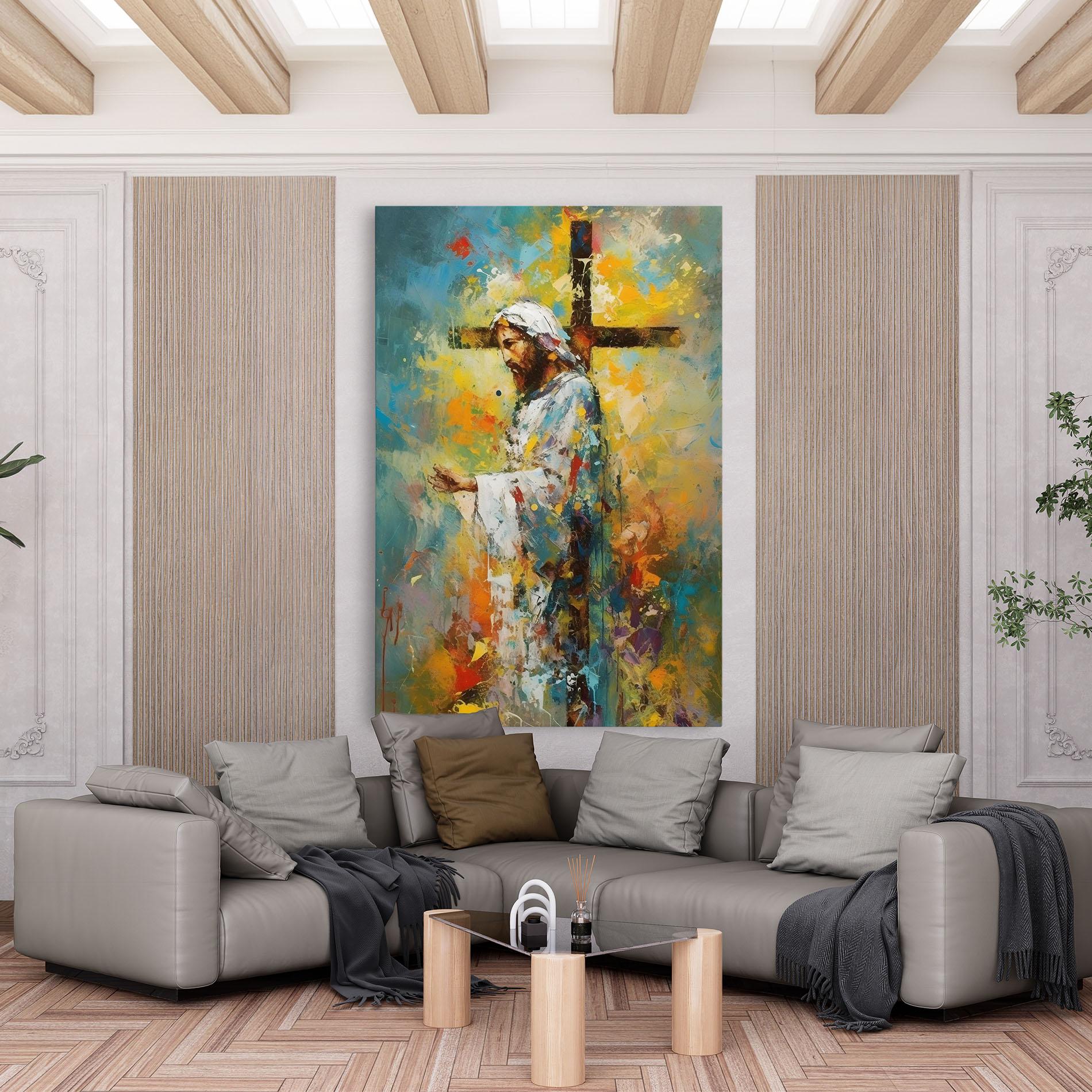 Leinwandbild Christ Art Painting mockup 6