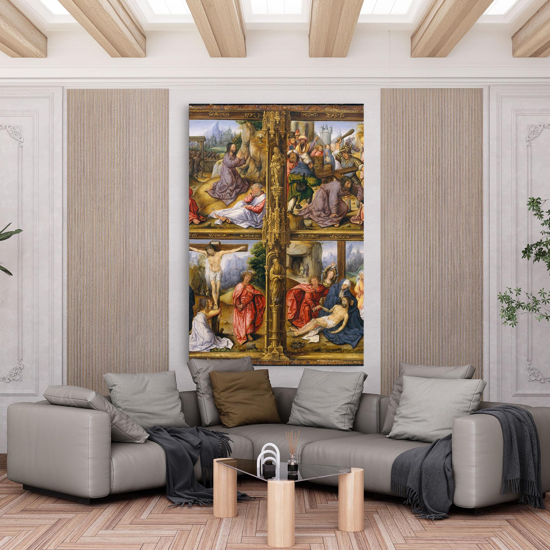 Leinwandbild Gold Window View mockup 6