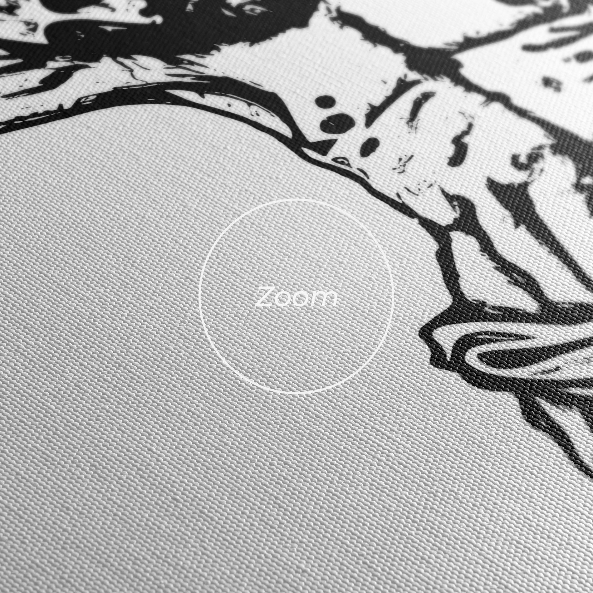 Leinwandbild Jesus Black Line mockup 3