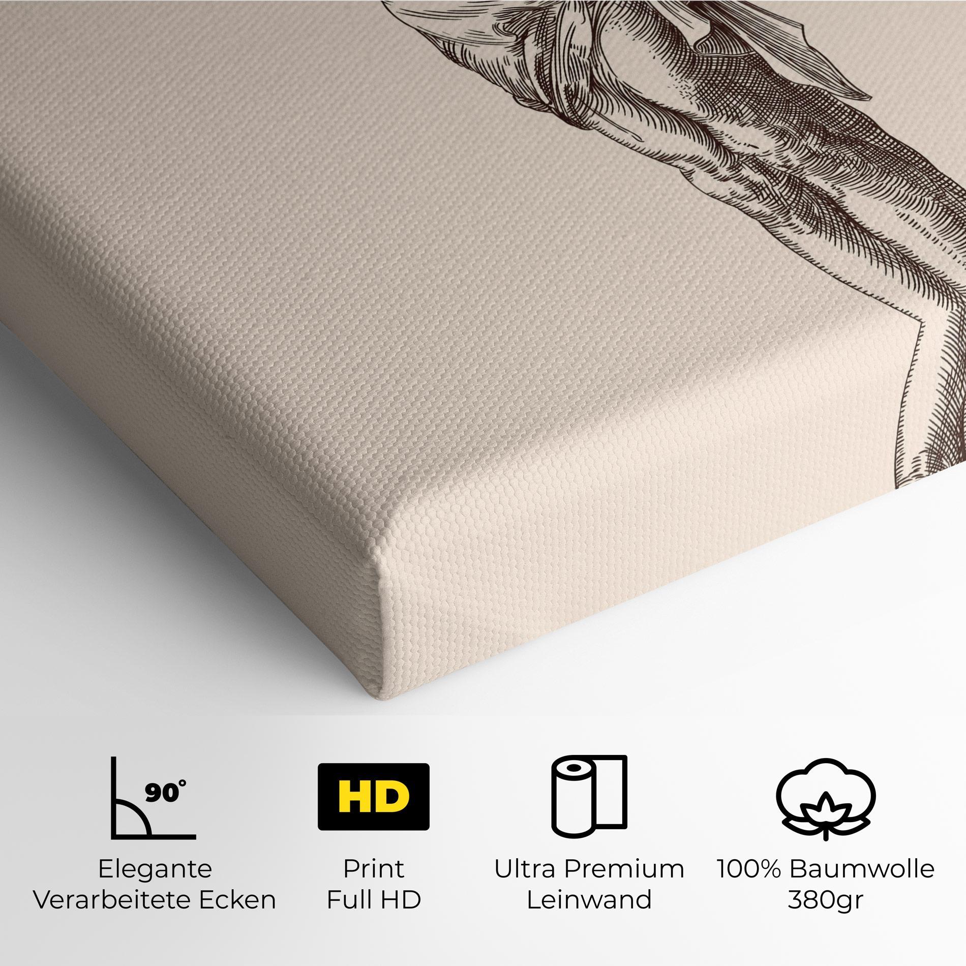 Leinwandbild Brown Cross Jesus mockup 4