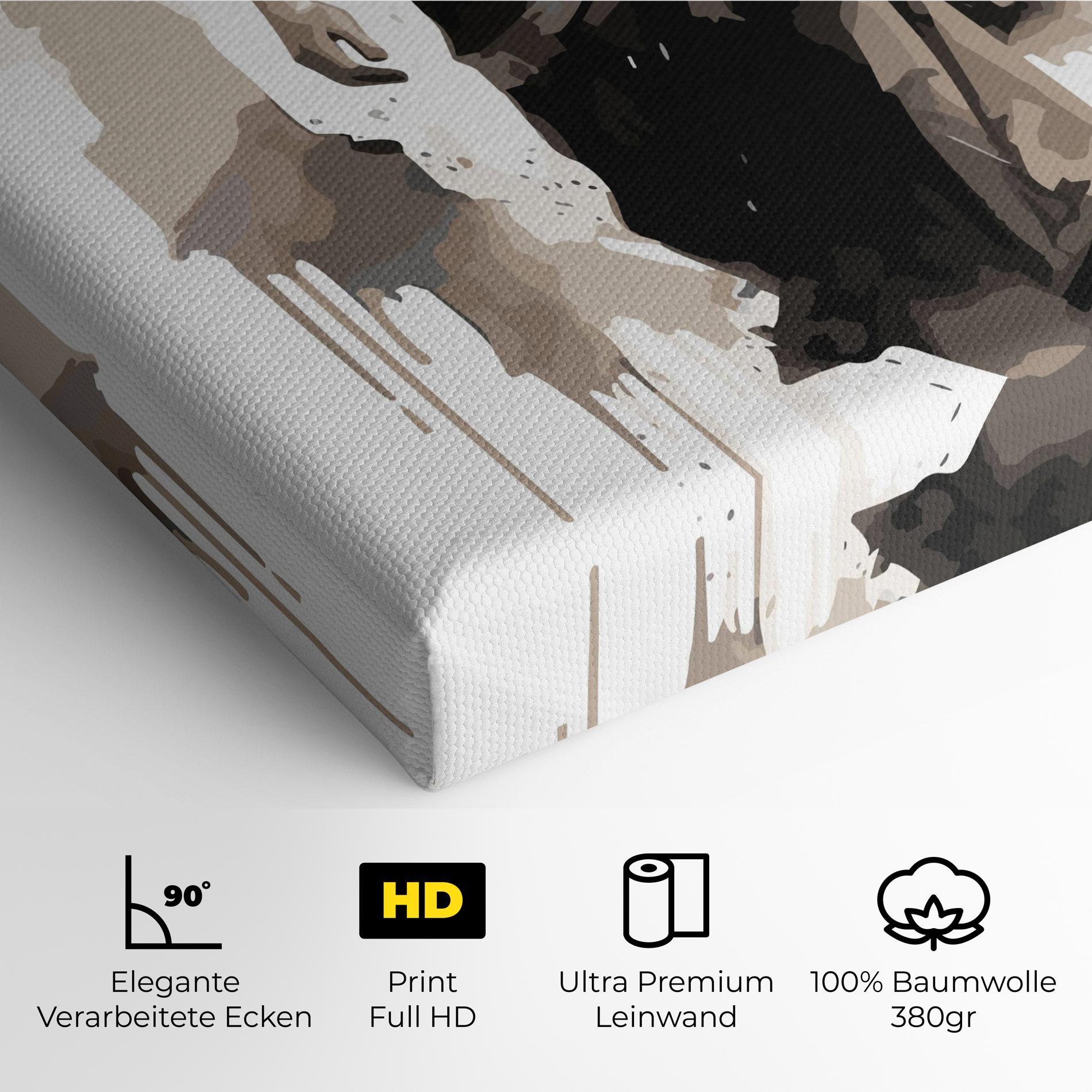 Leinwandbild Cream Art Jesus mockup 4