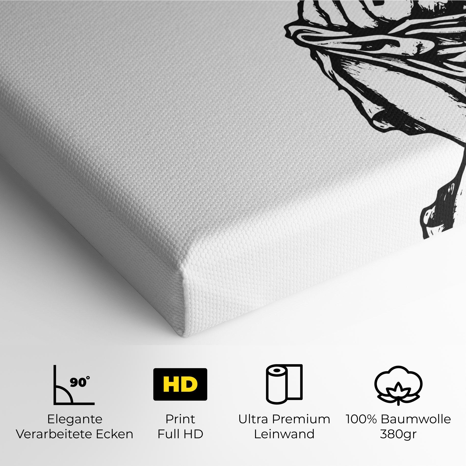 Leinwandbild Jesus Black Line mockup 4