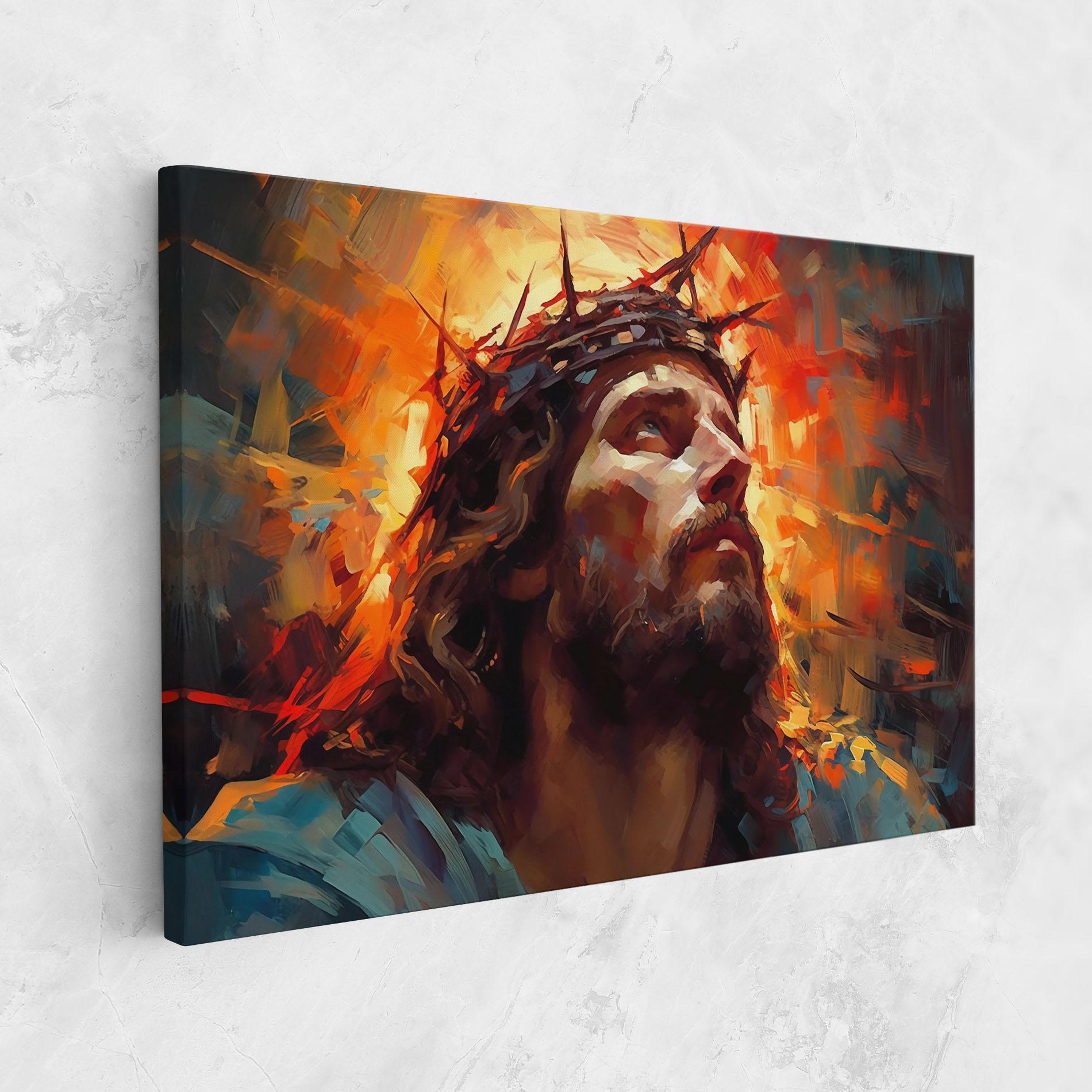Leinwandbild Jesus Crown Light mockup 1