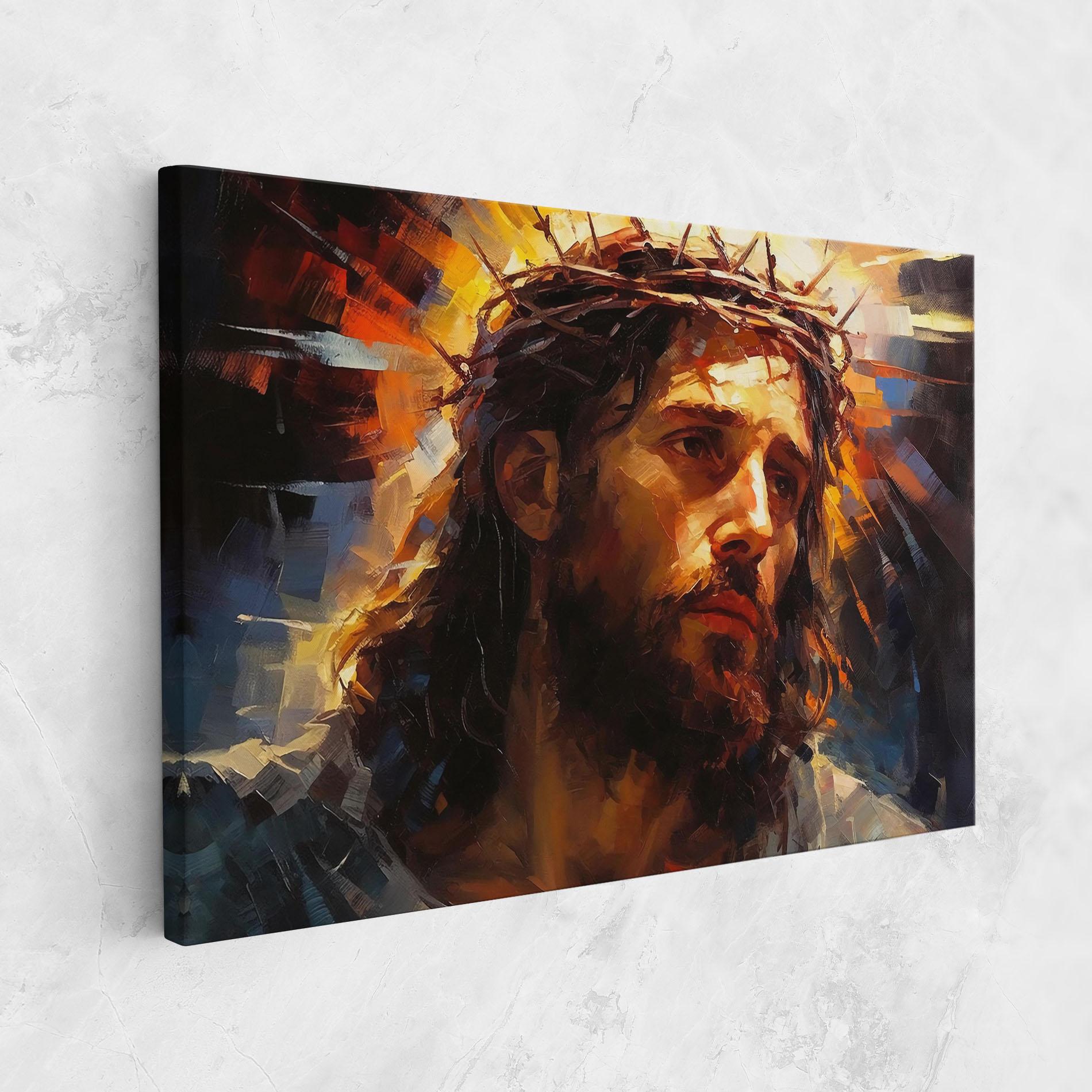 Leinwandbild Jesus Crown mockup 1