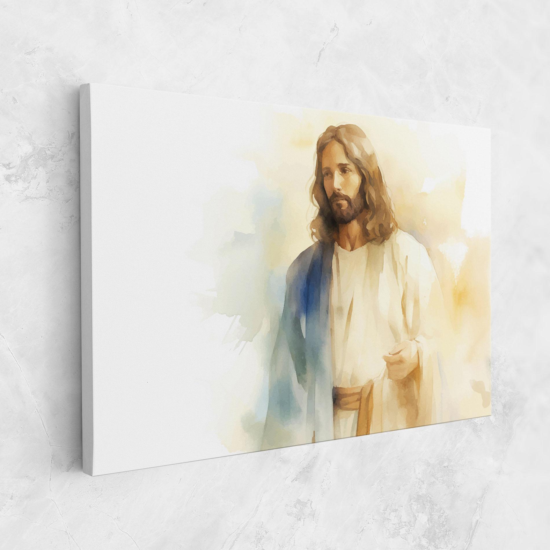 Leinwandbild Jesus Light Art mockup 1