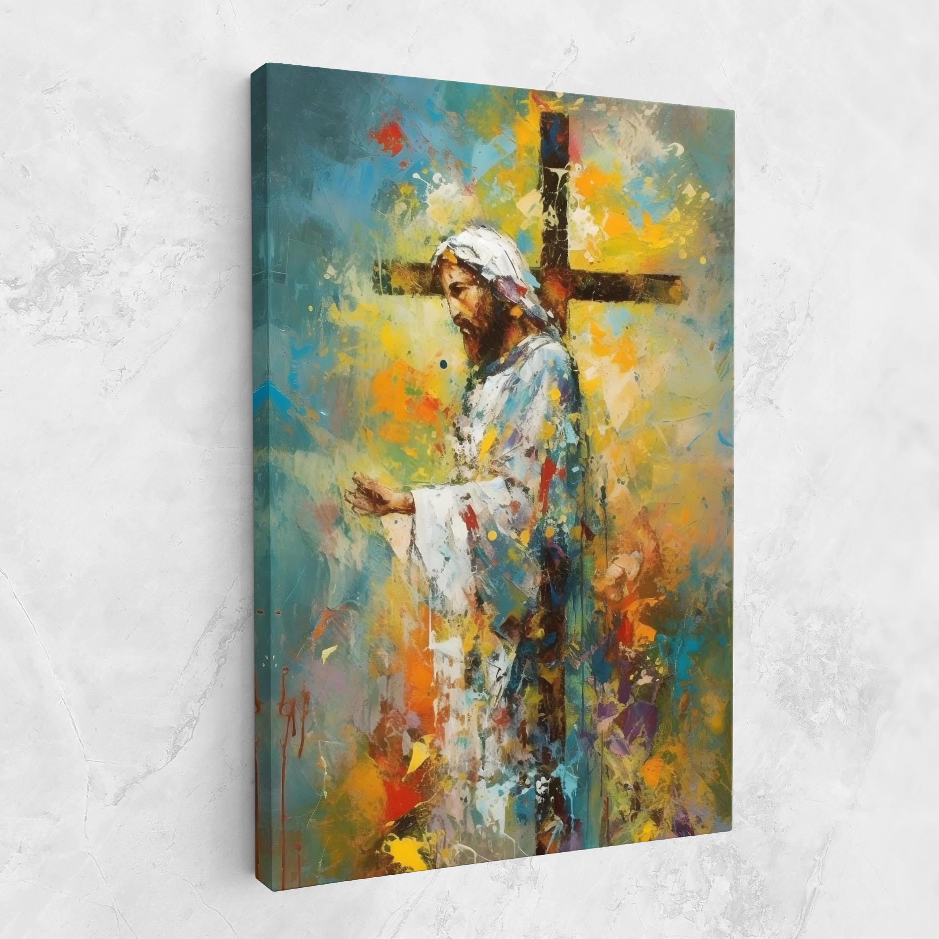 Leinwandbild Christ Art Painting mockup 1