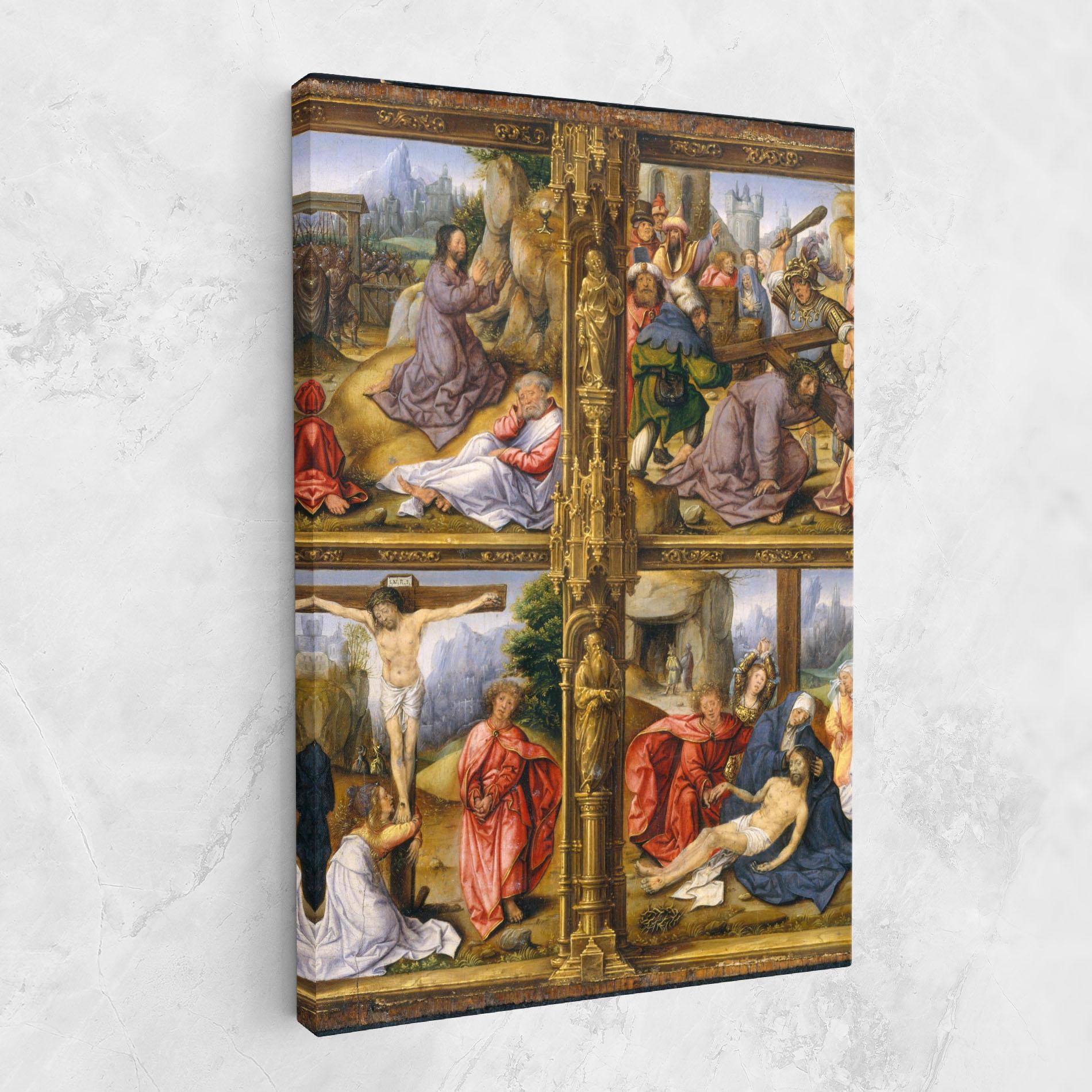 Leinwandbild Gold Window View mockup 1