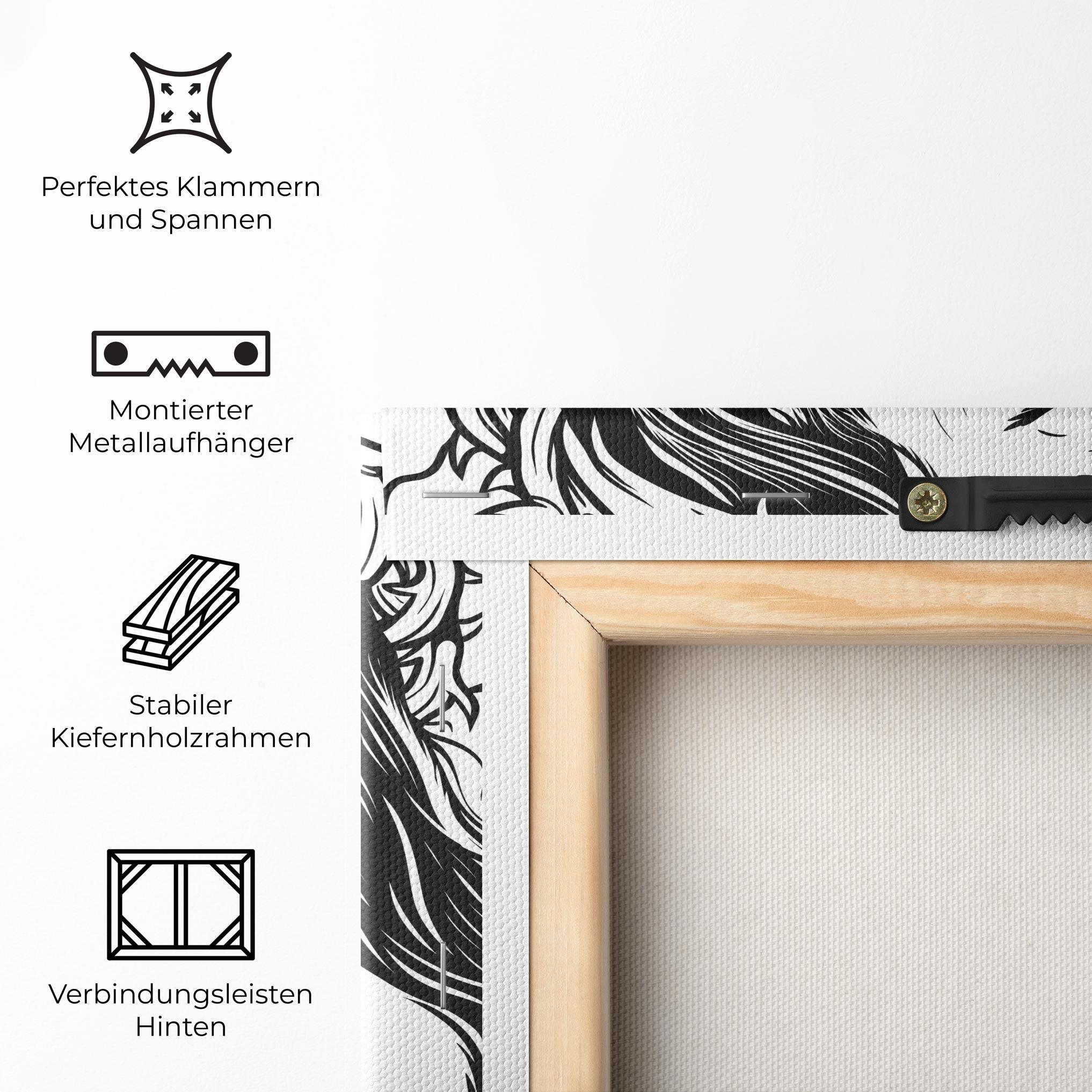 Leinwandbild Black White Jesus mockup 5