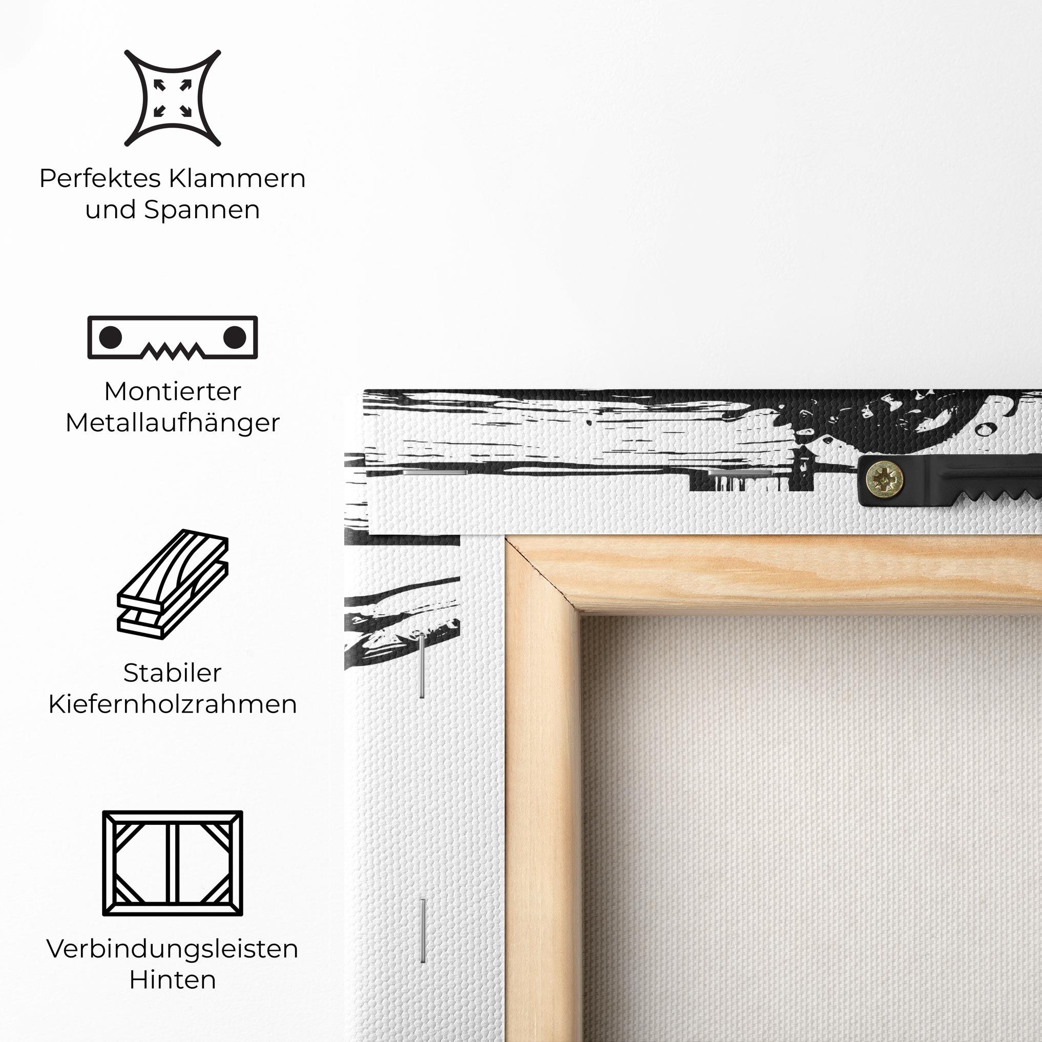 Leinwandbild Jesus Black Line mockup 5