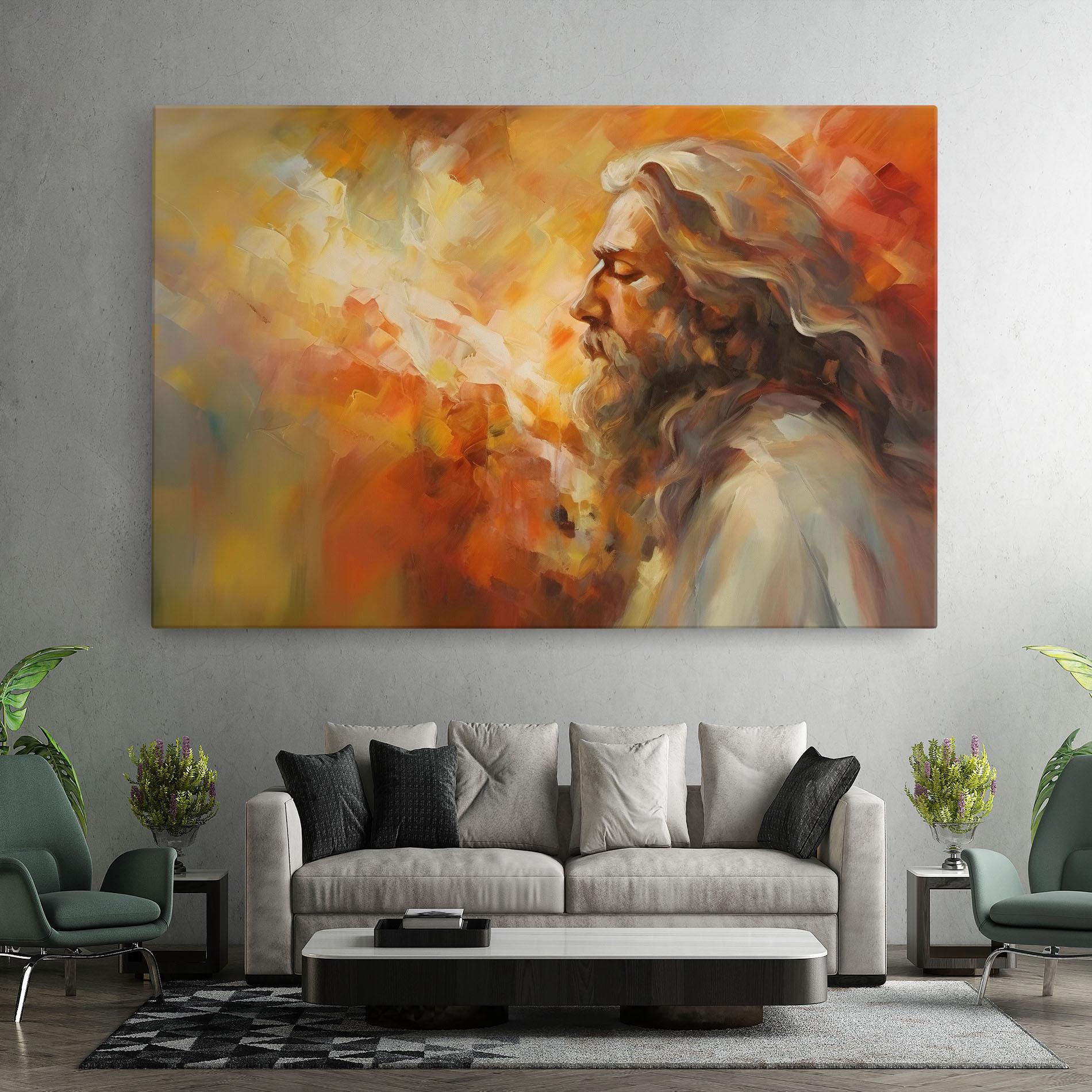 Leinwandbild Christ Oil Painting mockup 7