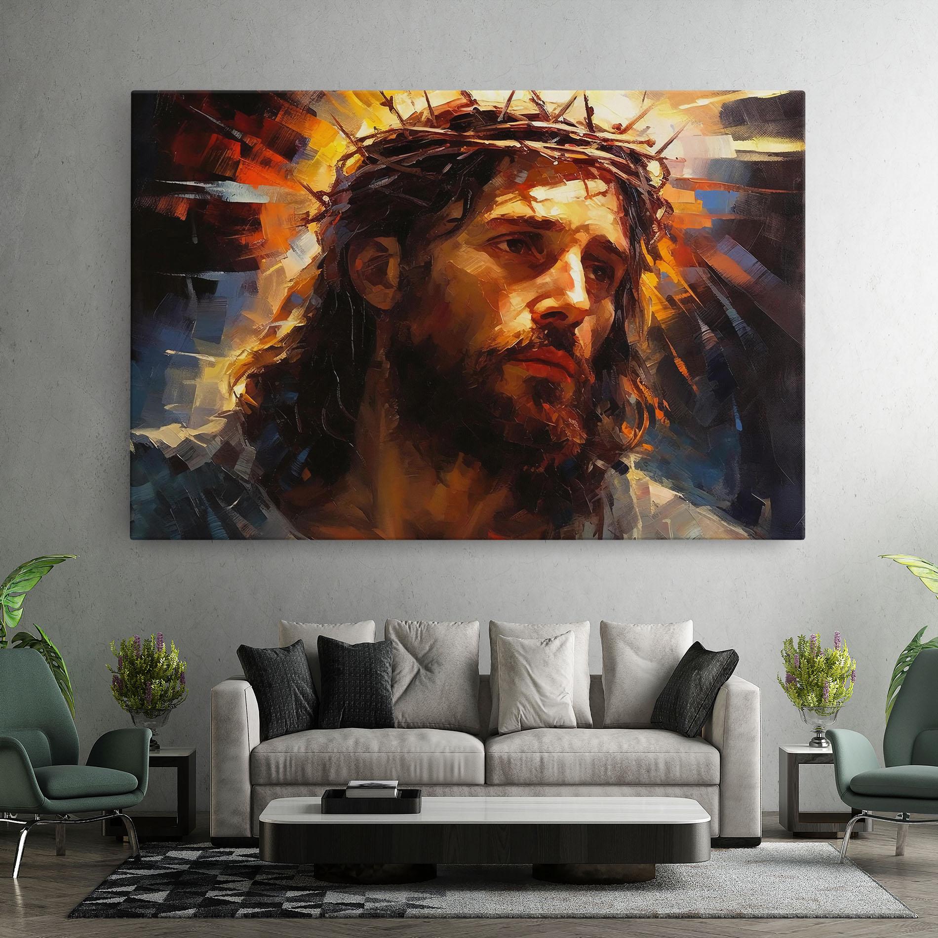 Leinwandbild Jesus Crown mockup 7