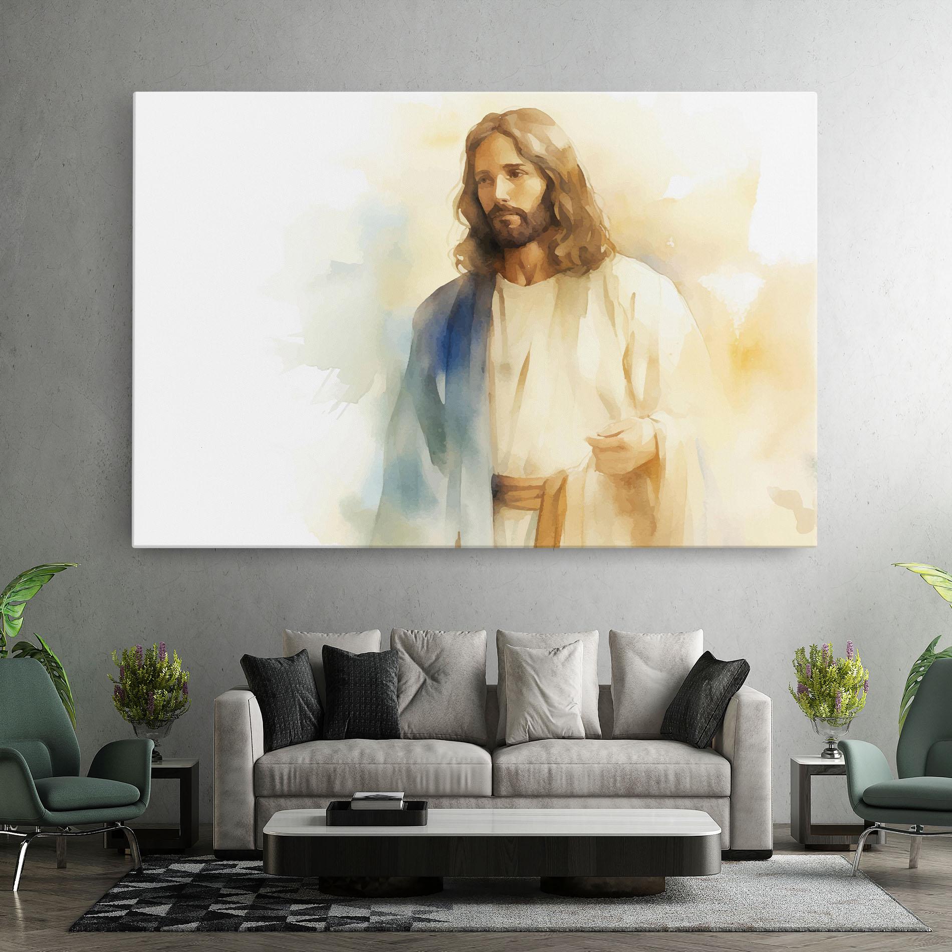 Leinwandbild Jesus Light Art mockup 7