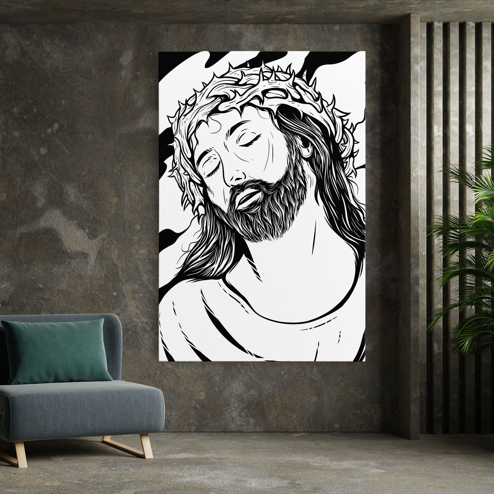 Black White Jesus mockup 7