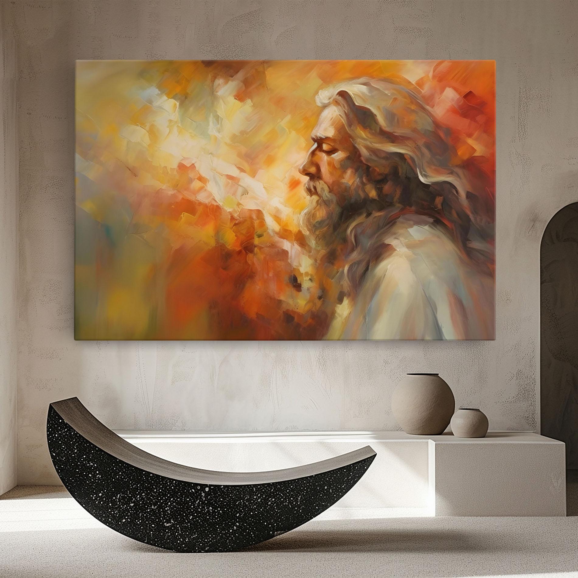 Leinwandbild Christ Oil Painting mockup 8