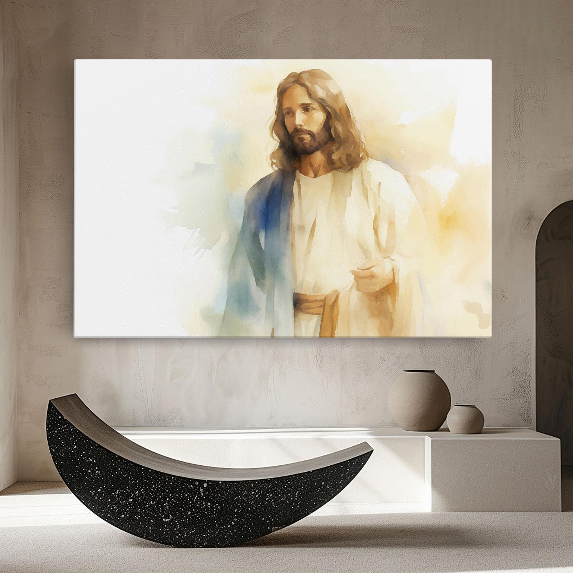 Leinwandbild Jesus Light Art mockup 8
