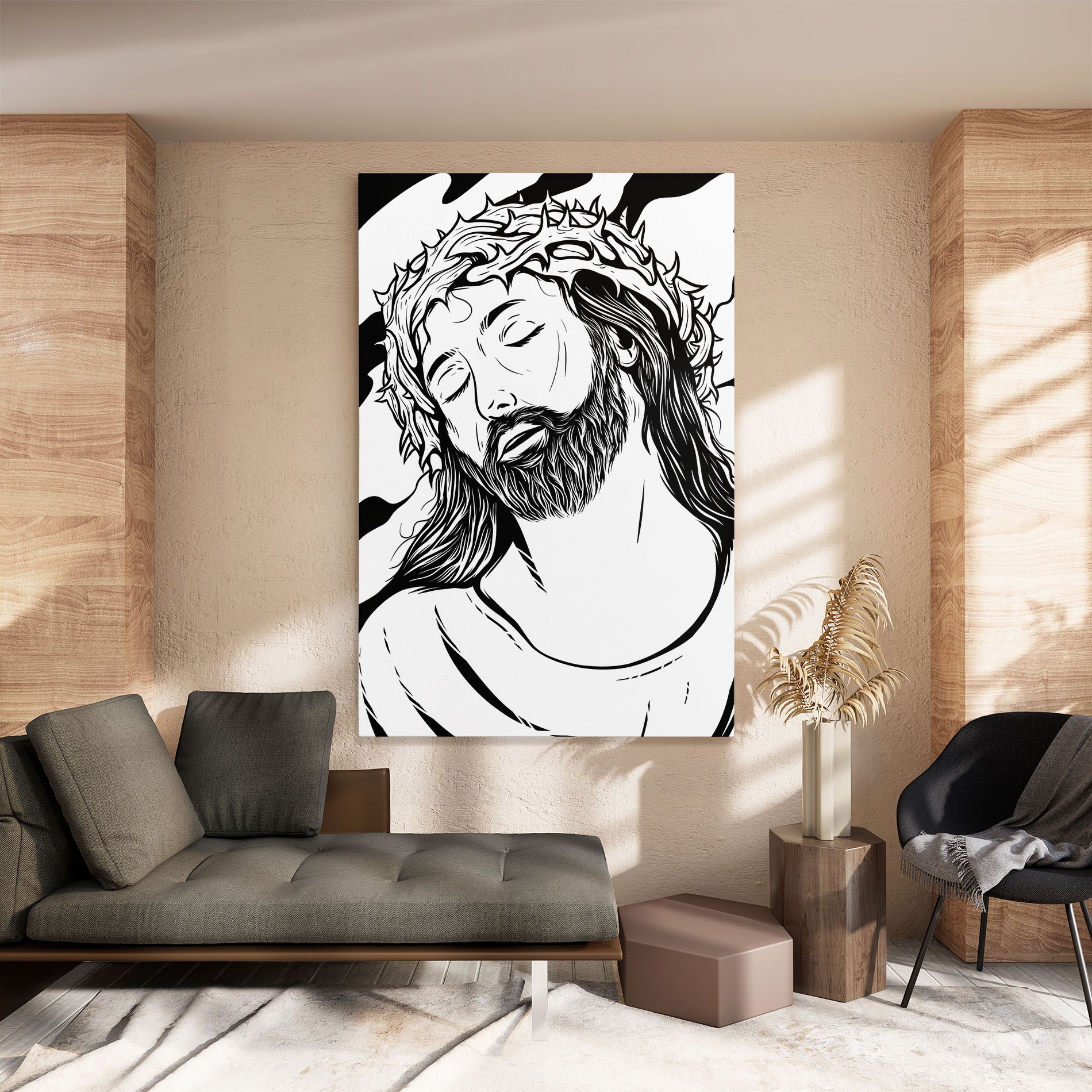 Black White Jesus mockup 8