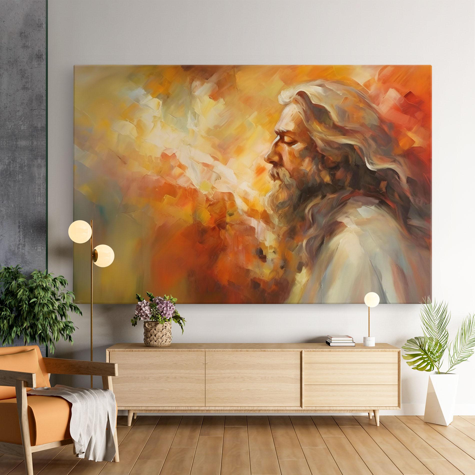 Leinwandbild Christ Oil Painting mockup 9