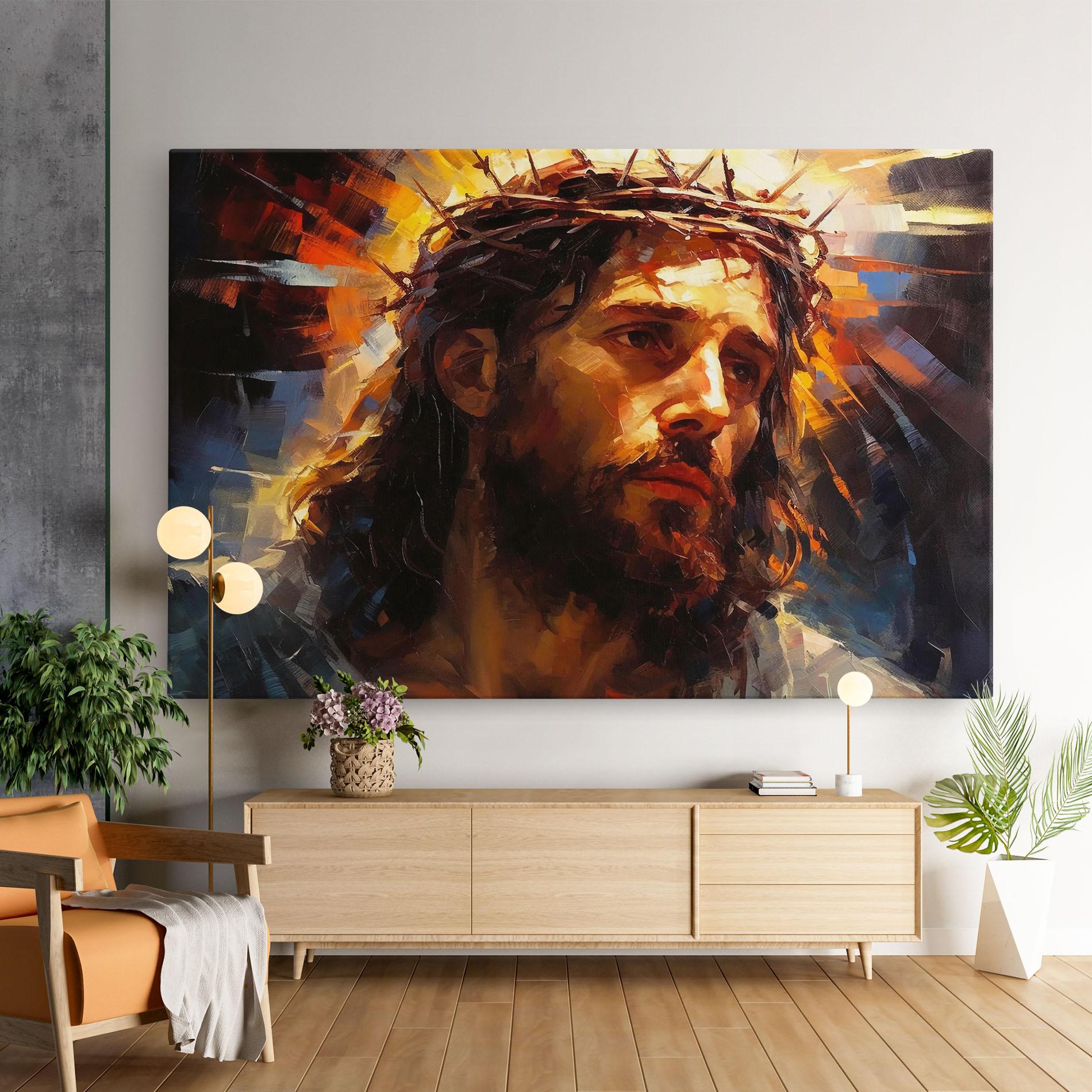 Leinwandbild Jesus Crown mockup 9