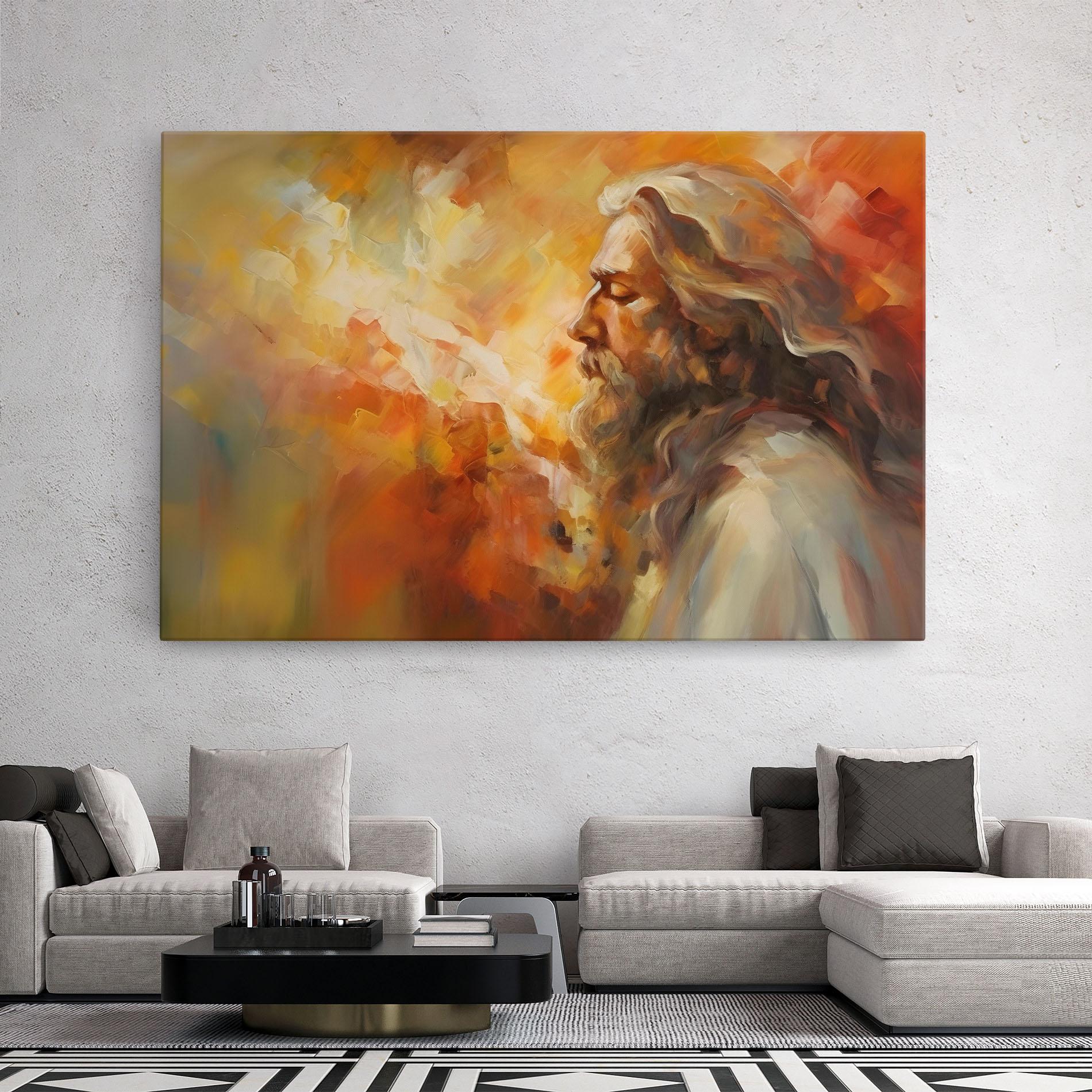 Leinwandbild Christ Oil Painting mockup 2