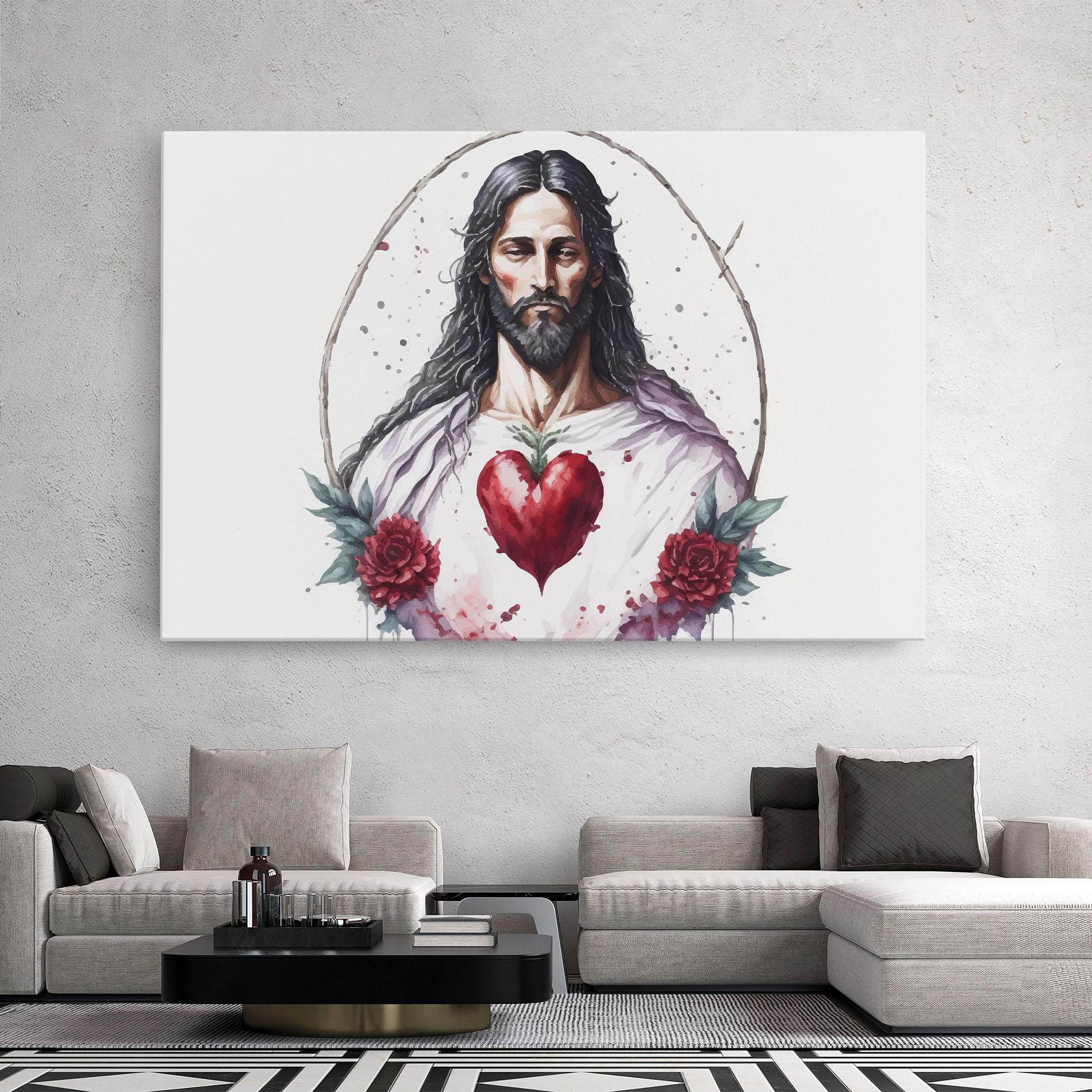 Leinwandbild Jesus Heart mockup 2