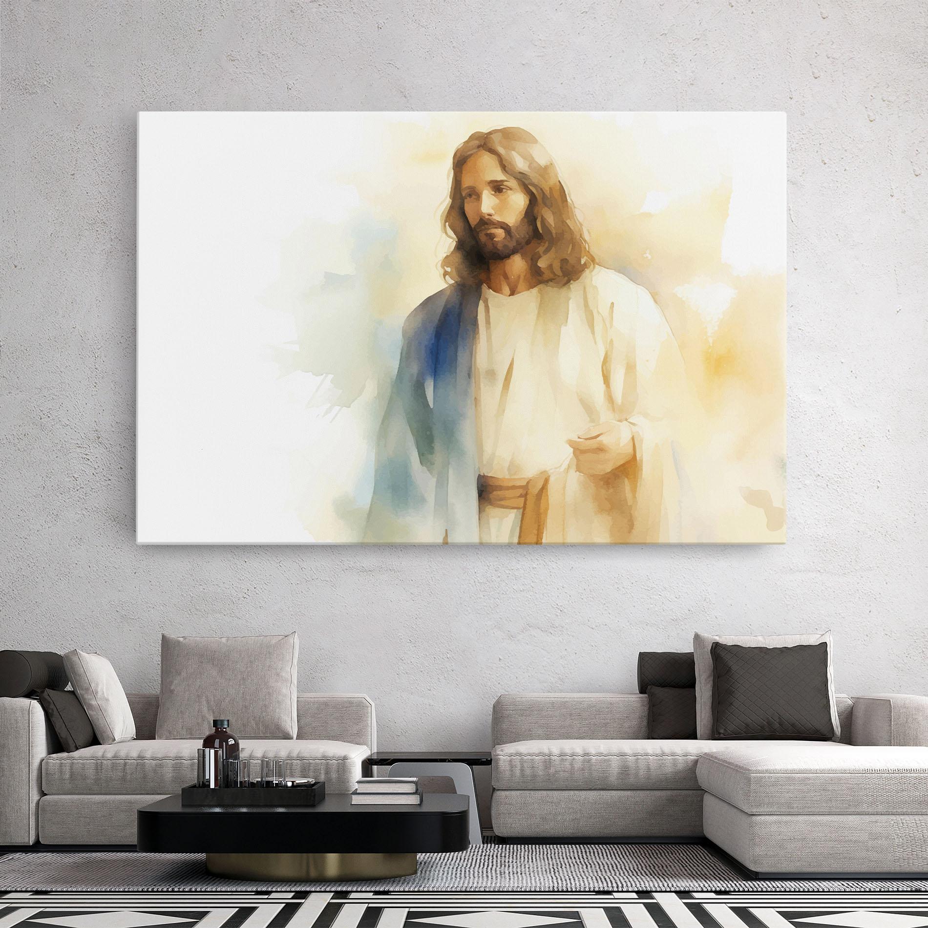 Leinwandbild Jesus Light Art mockup 2