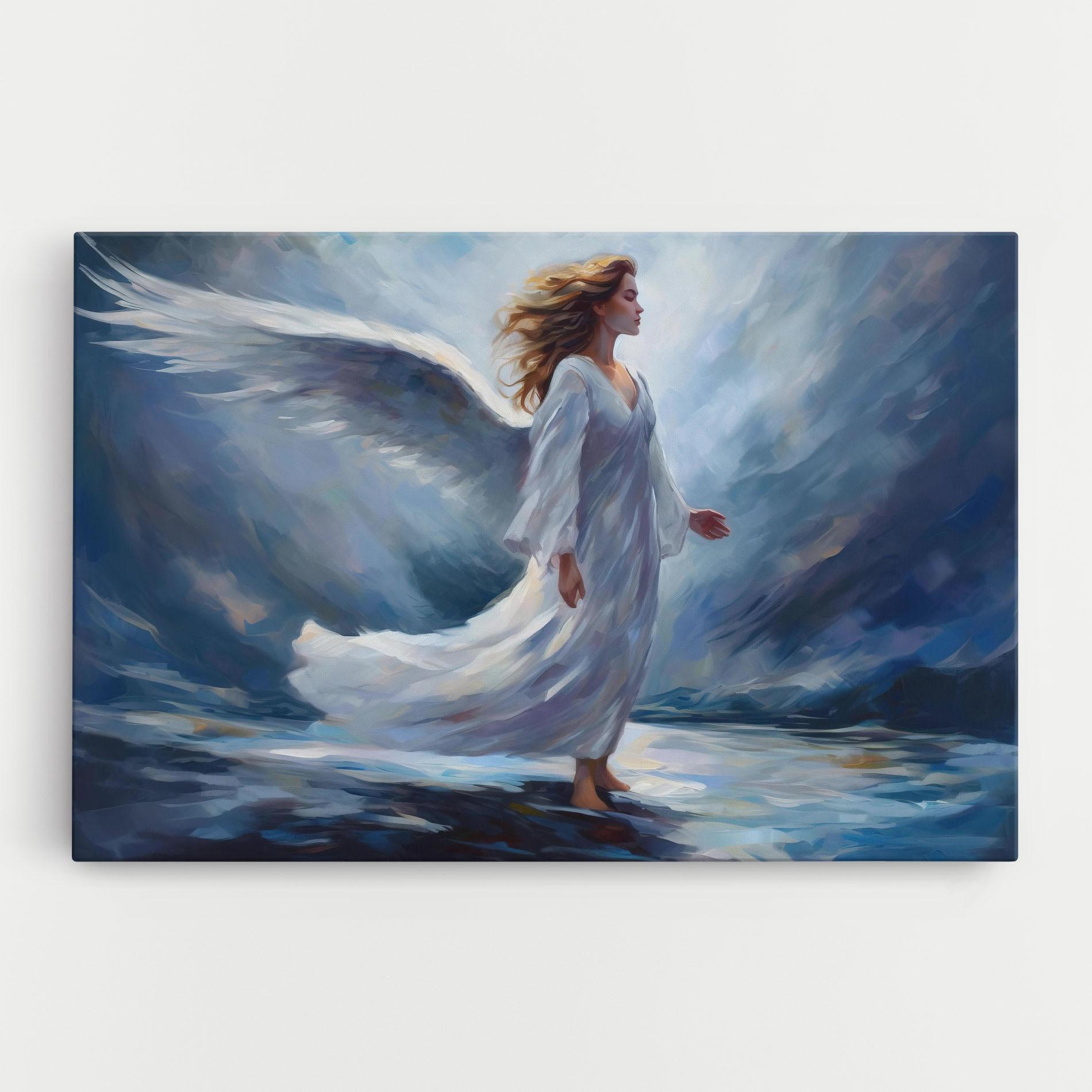 Leinwandbild Wind Angel Woman mockup 0