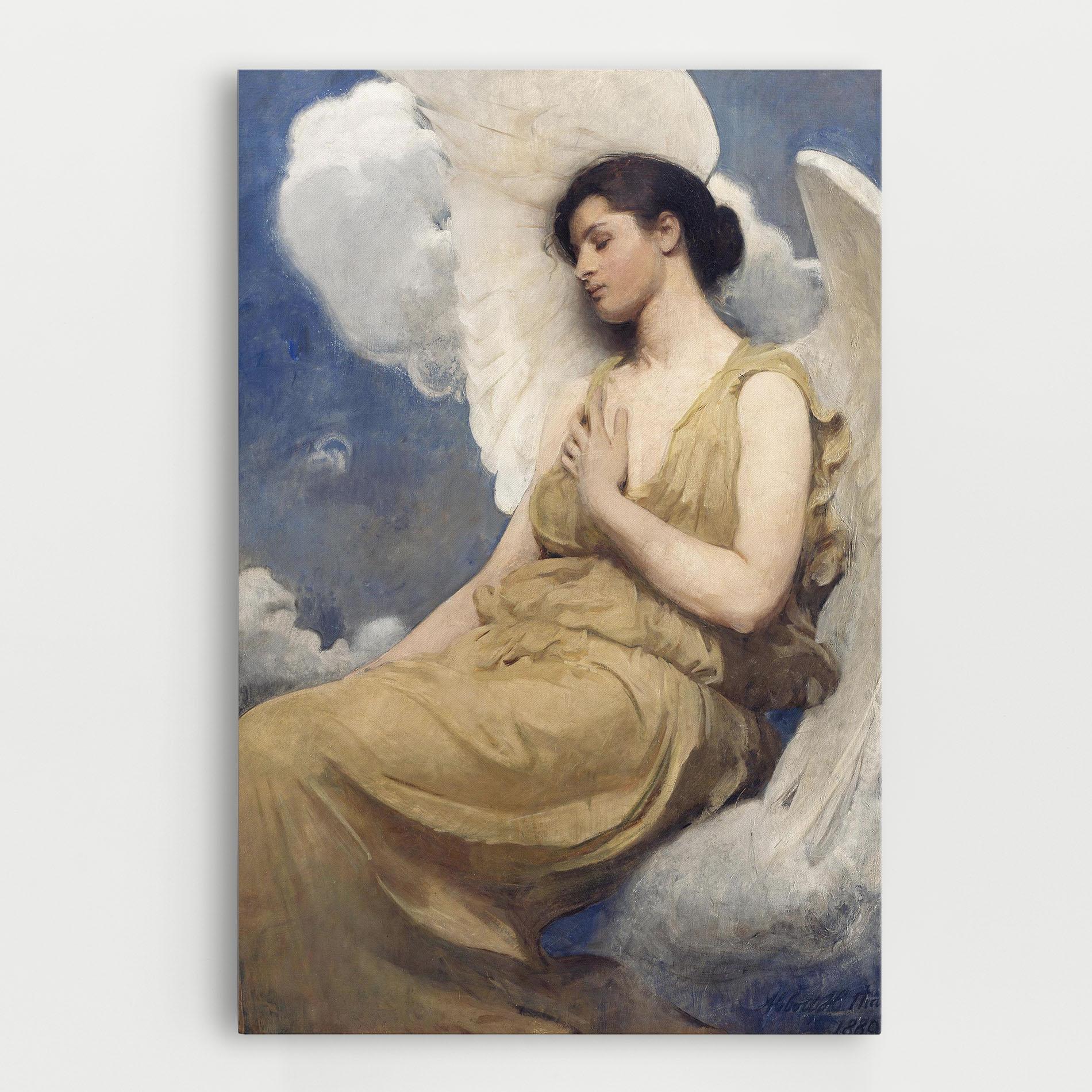 Leinwandbild Angel Woman Painting mockup 0