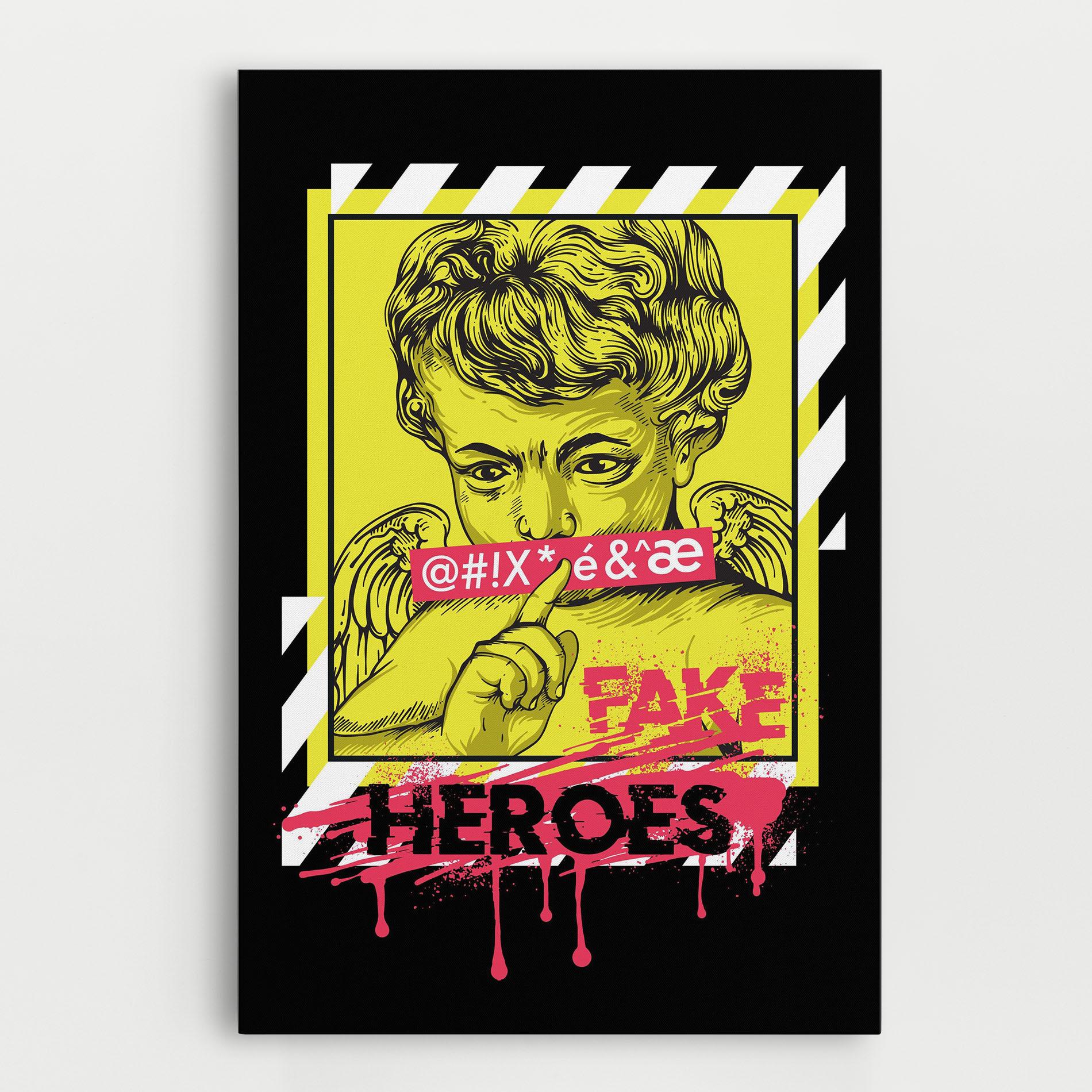 Leinwandbild Fake Heroes mockup 0