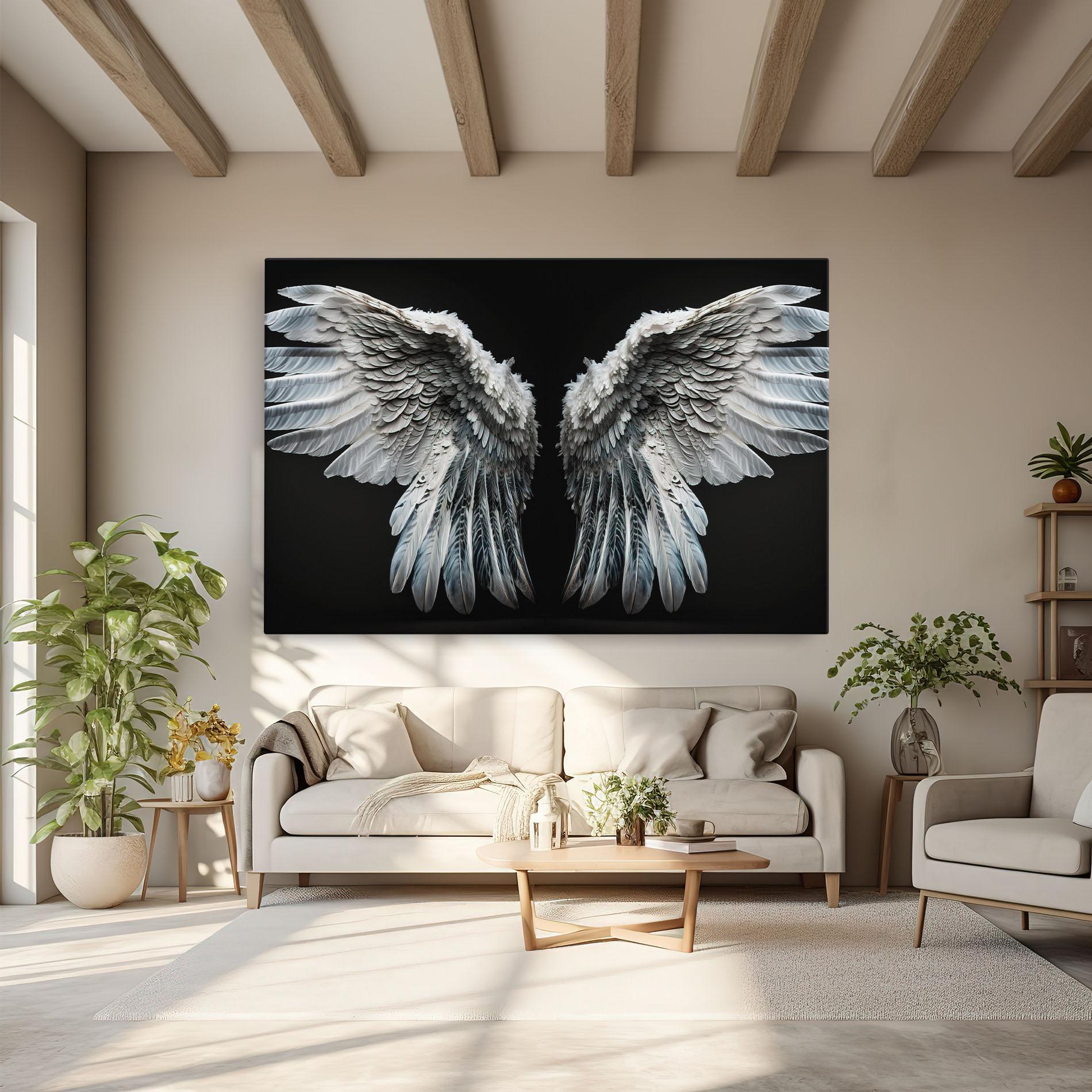 Leinwandbild Big Angel Wings mockup 6