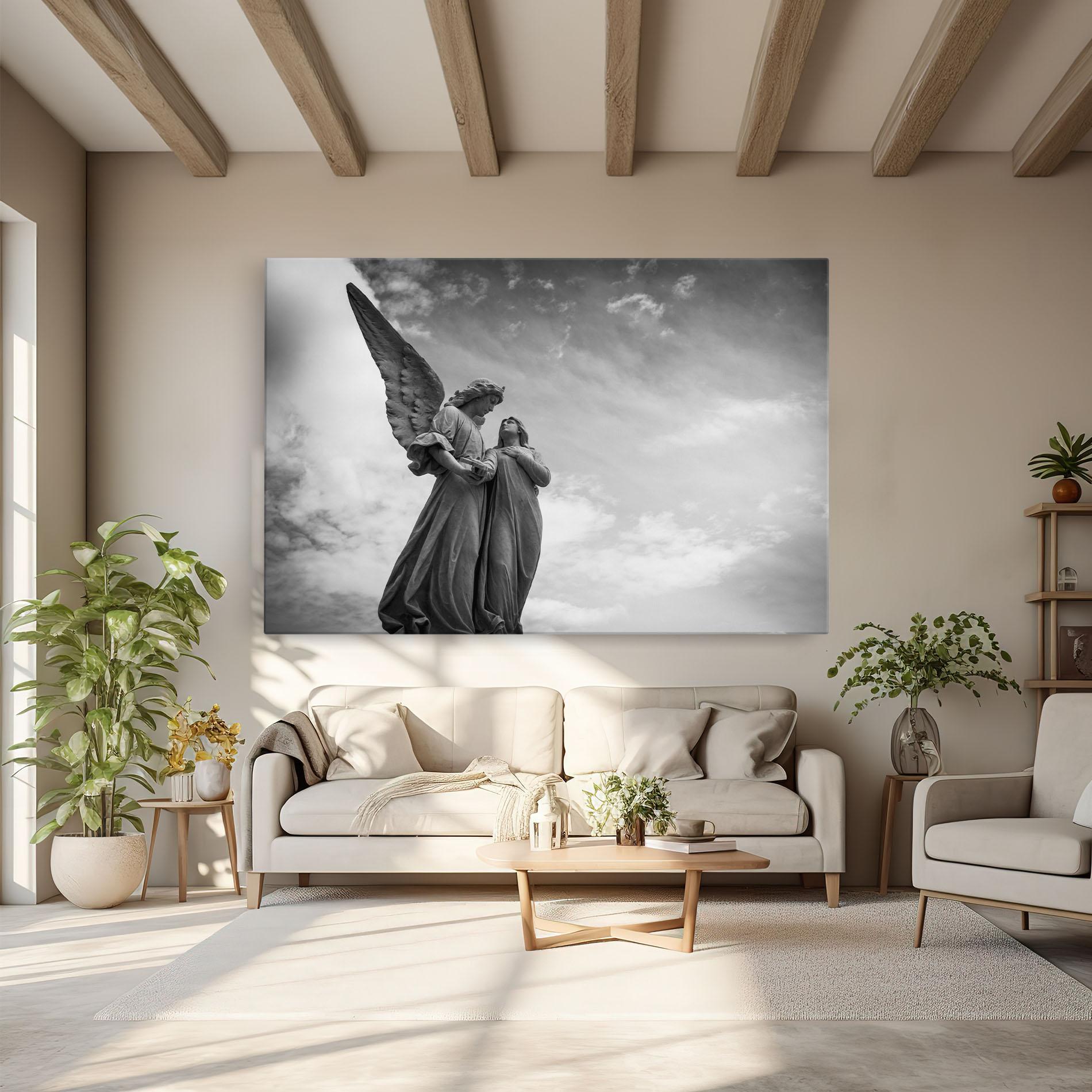 Leinwandbild Grey Stone Angels mockup 6