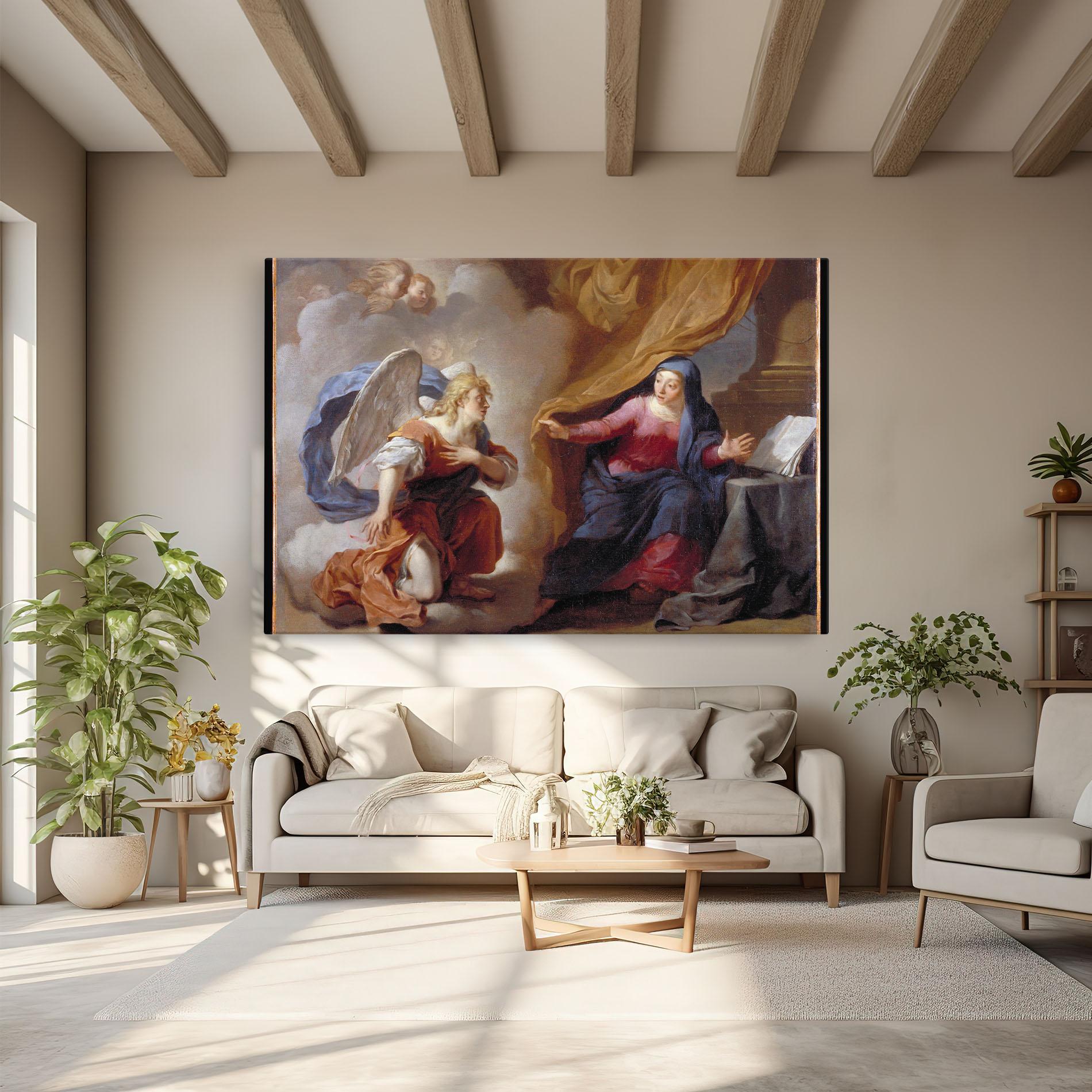 Leinwandbild Painting Old Angel mockup 6