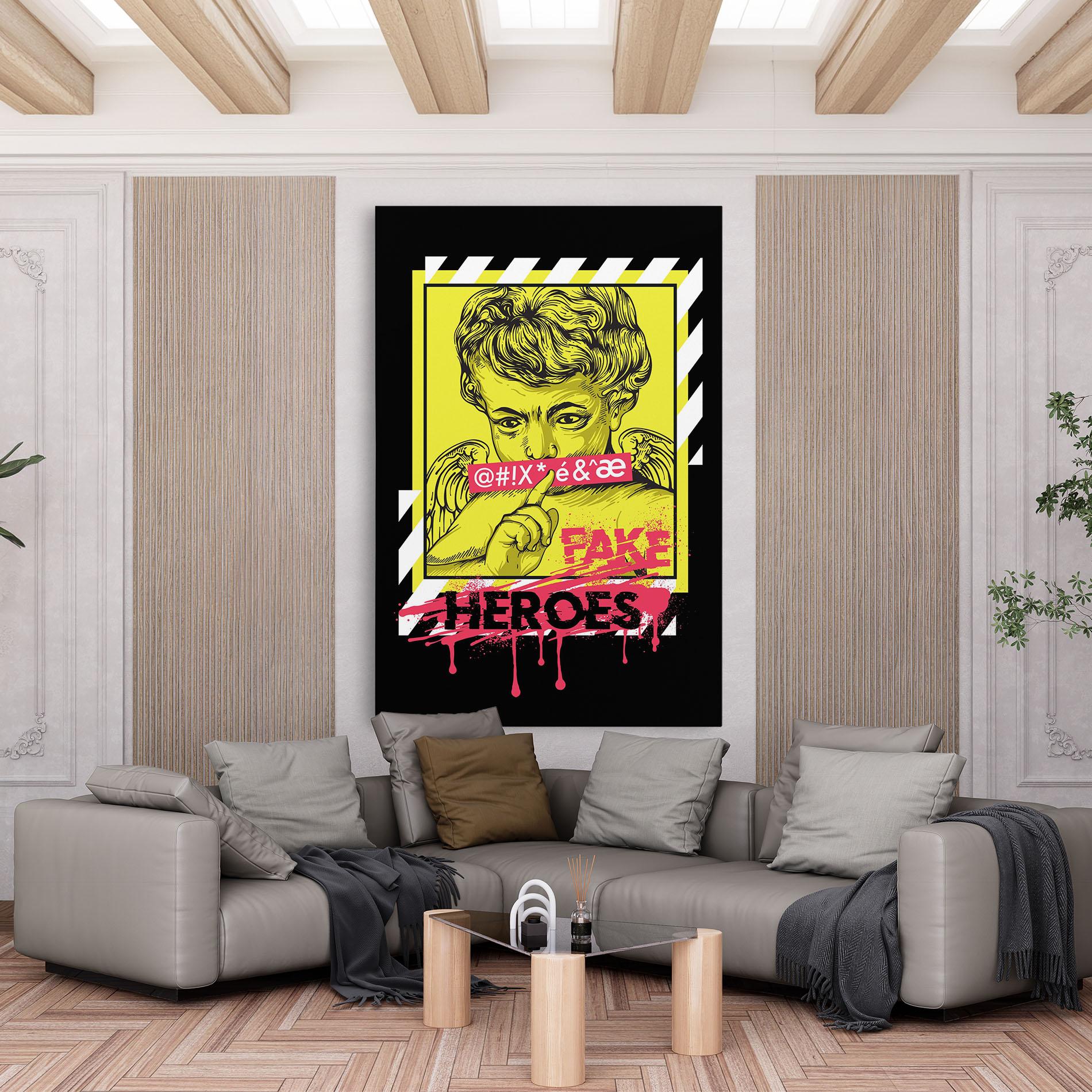 Leinwandbild Fake Heroes mockup 6