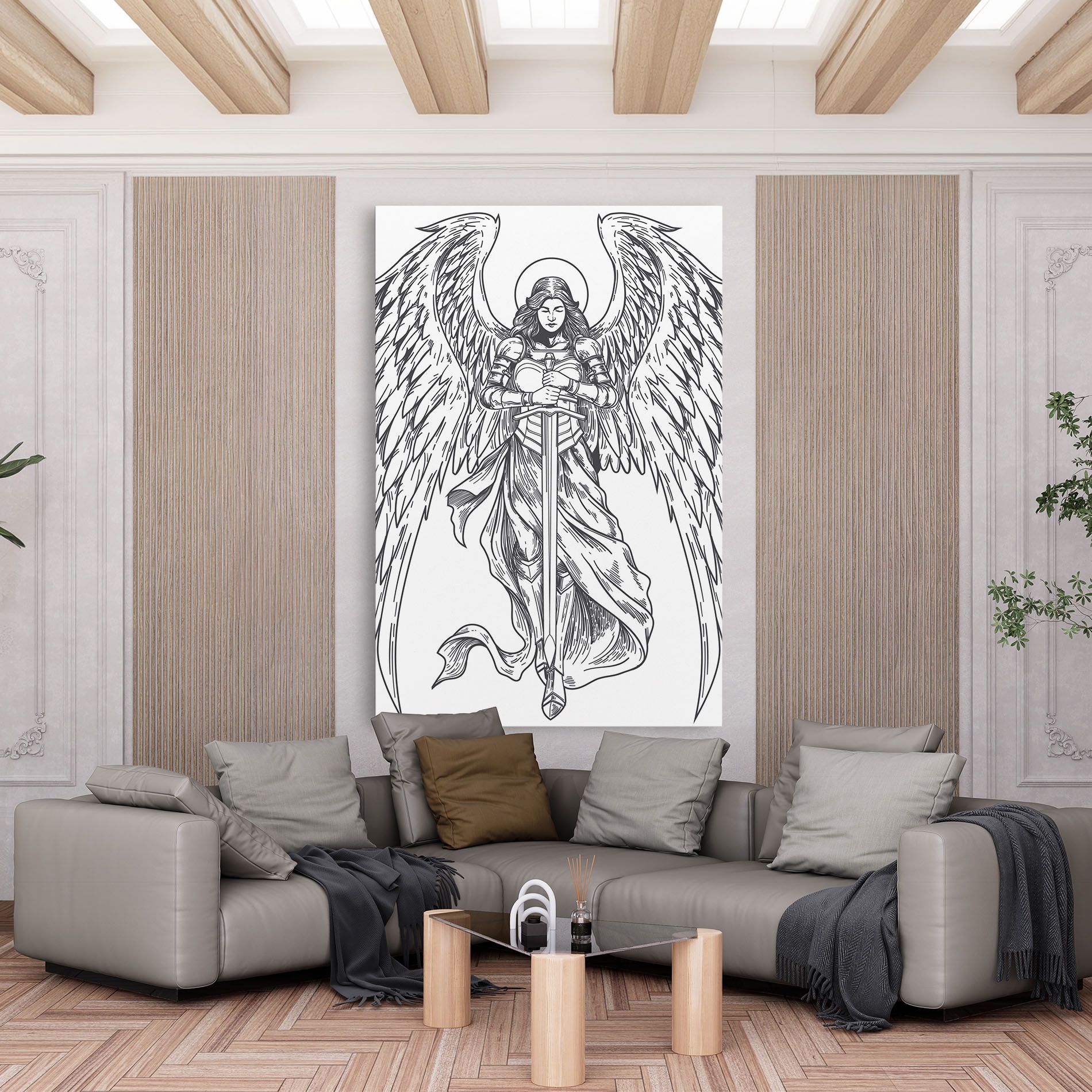 Grey Line Angel mockup 6