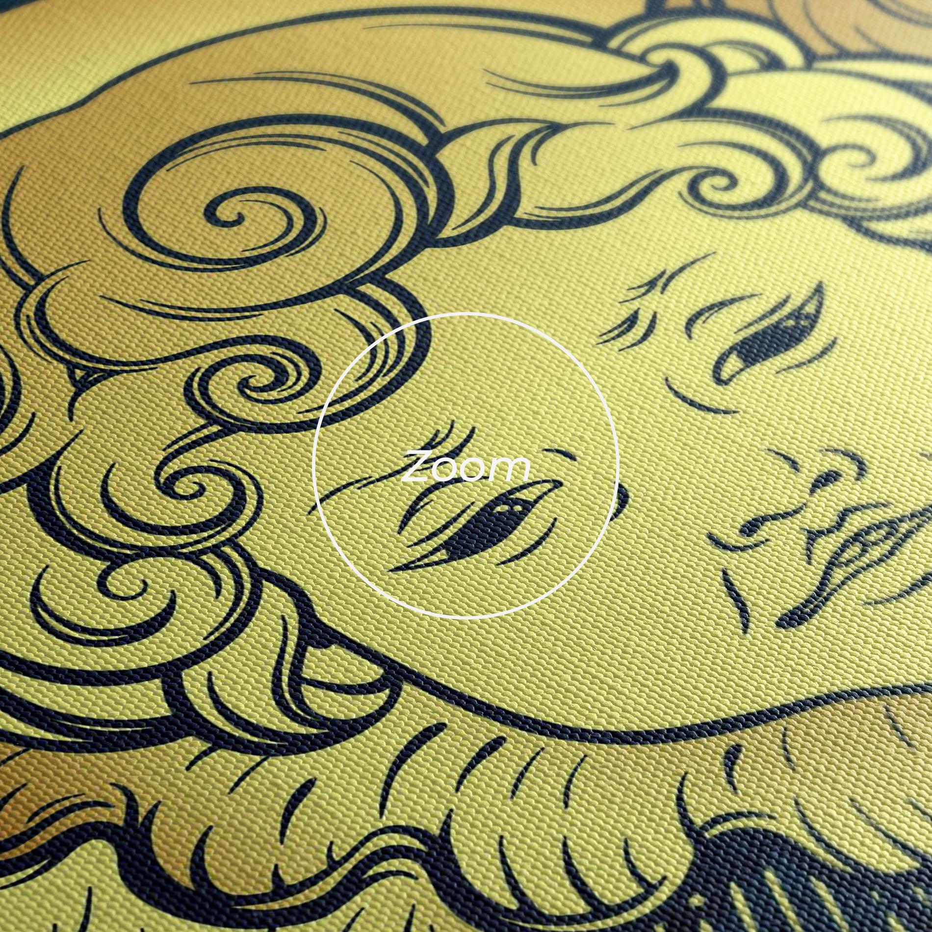 Leinwandbild Angel Gold Head mockup 3