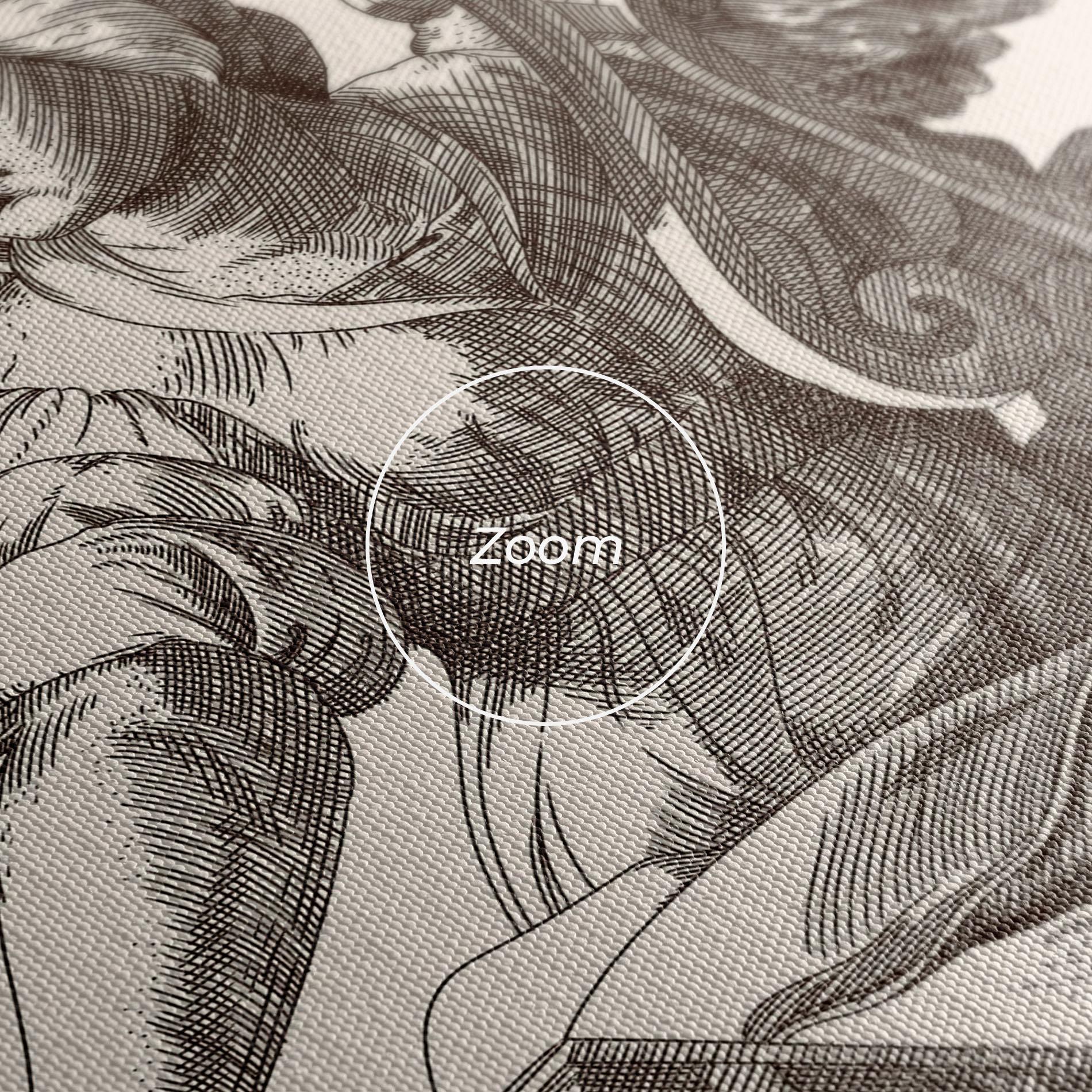 Leinwandbild Brown Line Angel mockup 3