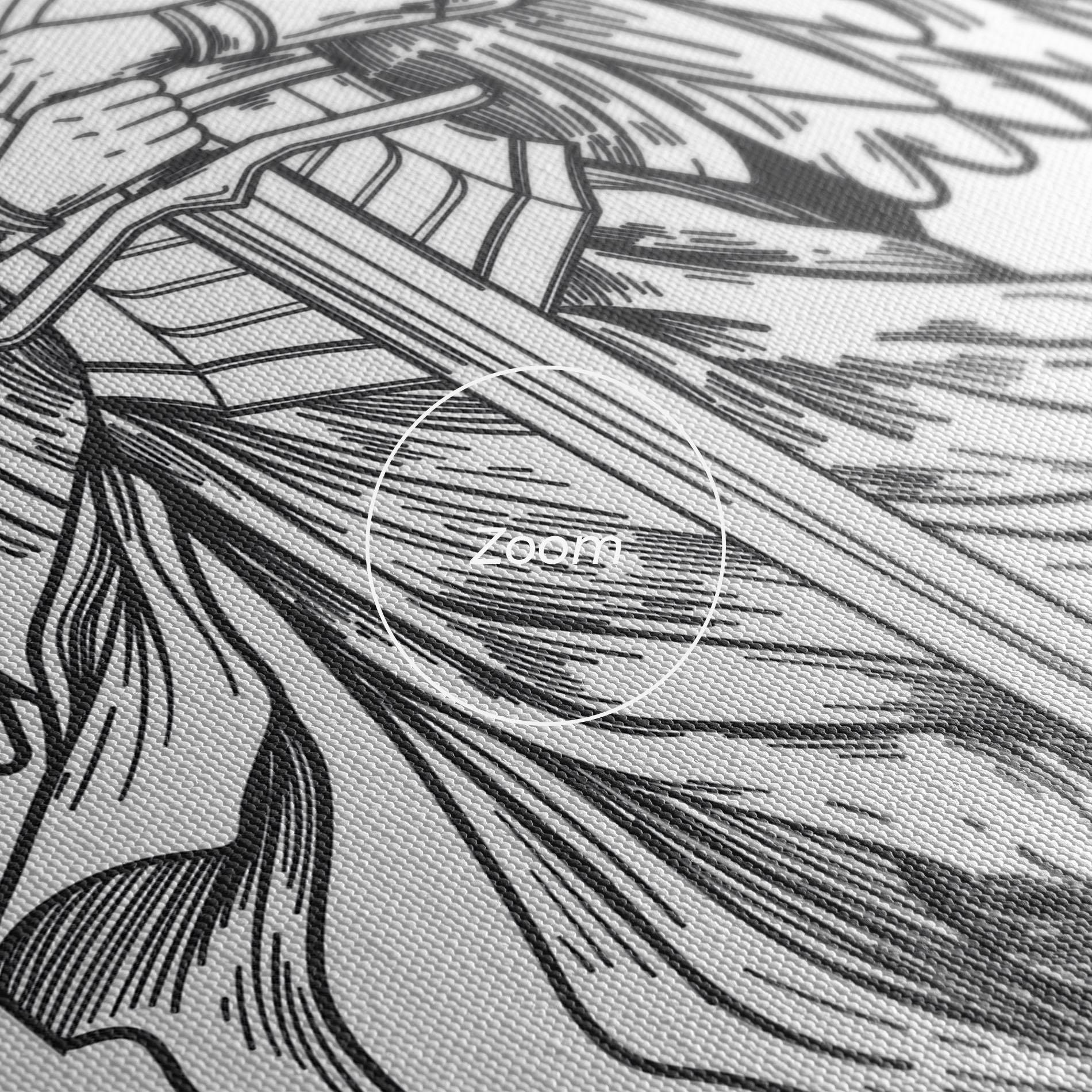 Leinwandbild Grey Line Angel mockup 3